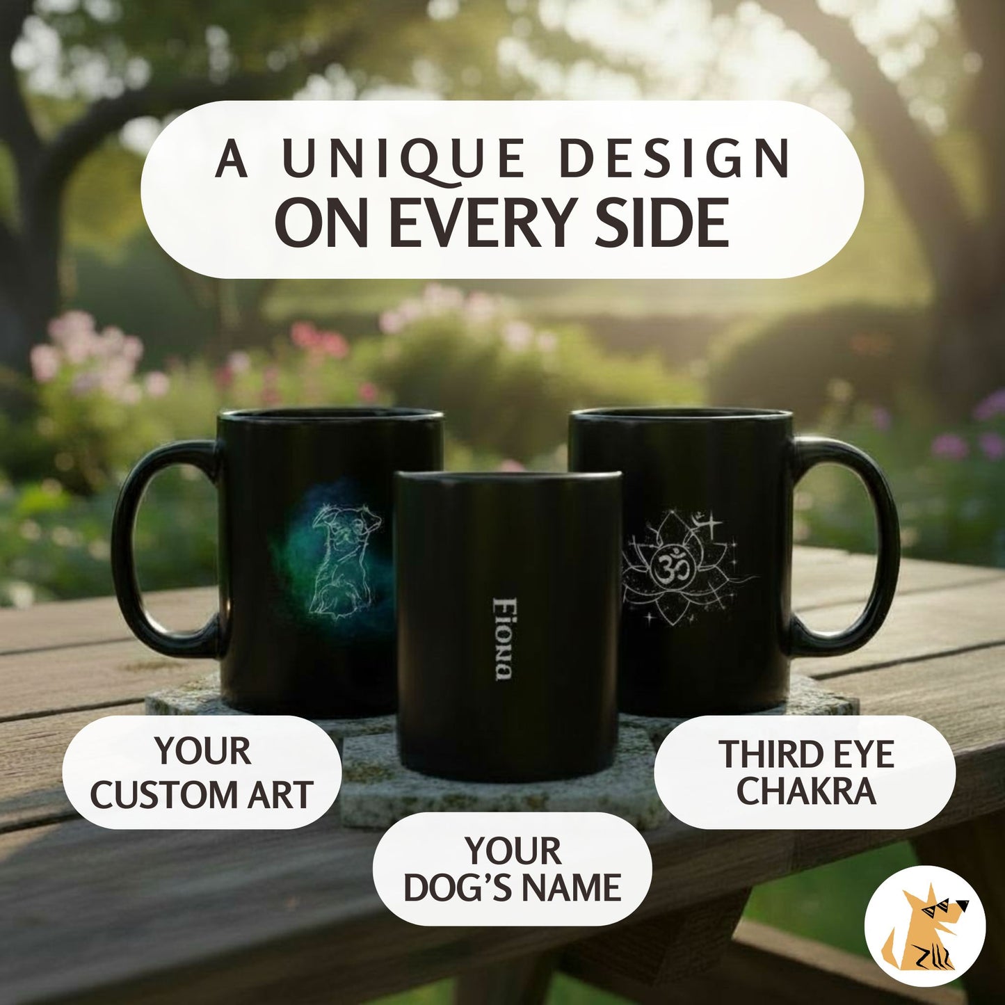 Personalized Mug | "Mystic" Constellation Design with Your Dog's Photo & Name