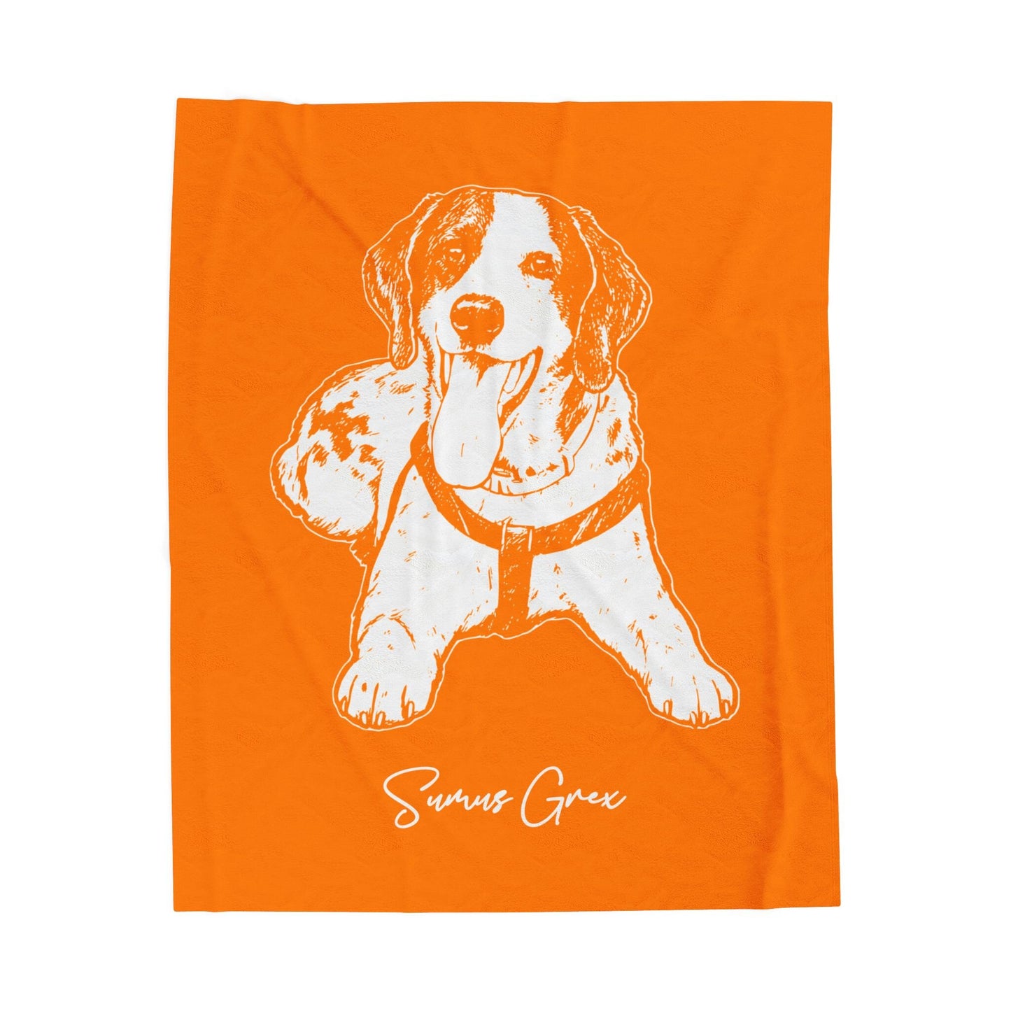Personalized Knoxville Dog Velveteen Blanket | Modern Sketch Photo Upload