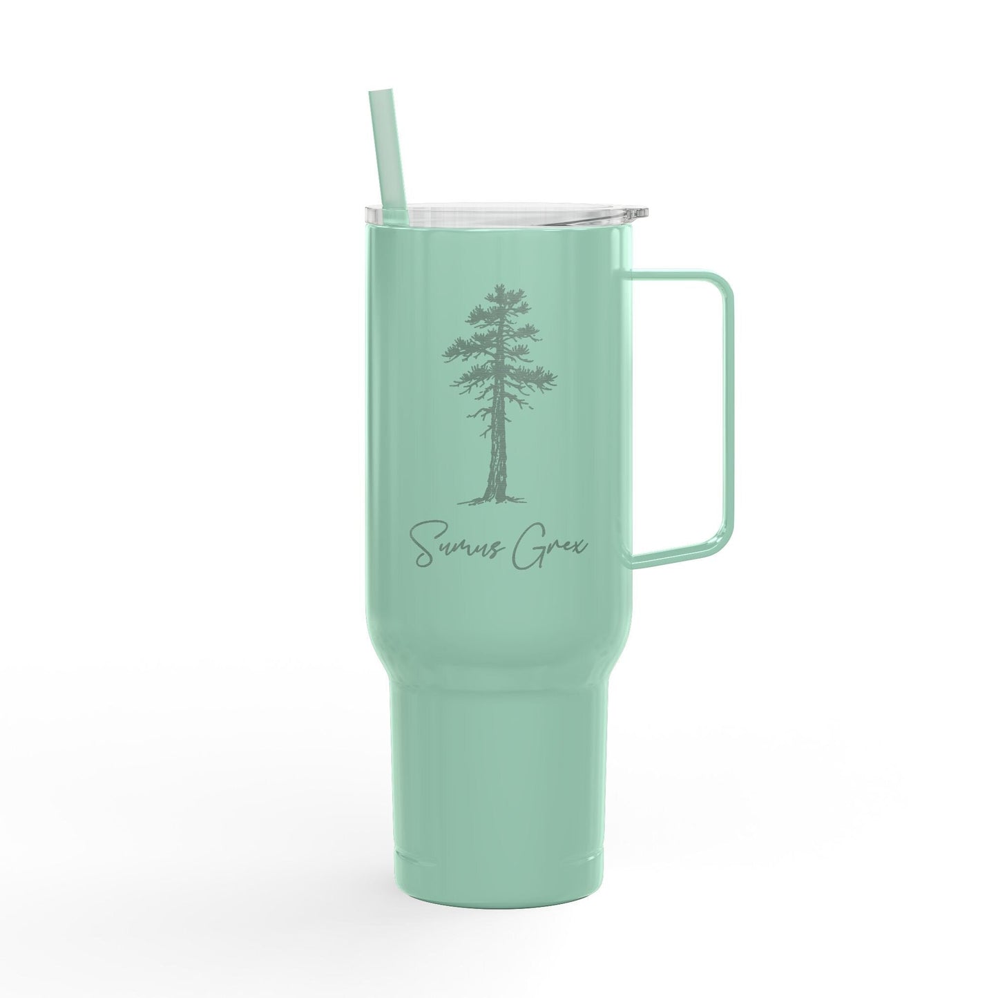 Custom Pet Sketch 40oz Recycled Travel Tumbler - Mint Frost_Doggo Mojo_Travel Tumbler_8