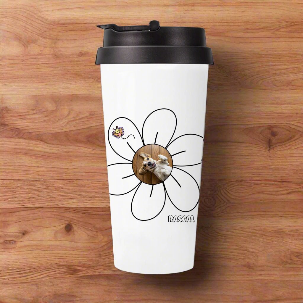 Daisy Dog Personalized Stainless Steel Travel Mug_Doggo Mojo_Mugs_3