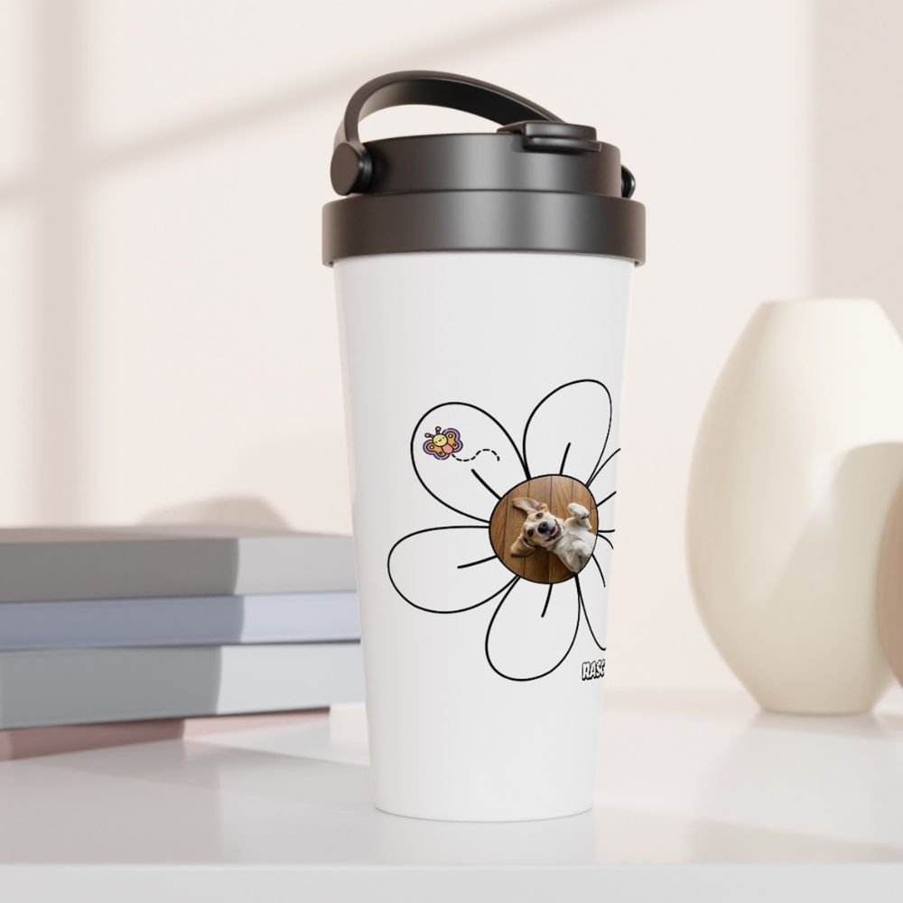 Daisy Dog Personalized Stainless Steel Travel Mug_Doggo Mojo_Mugs_2