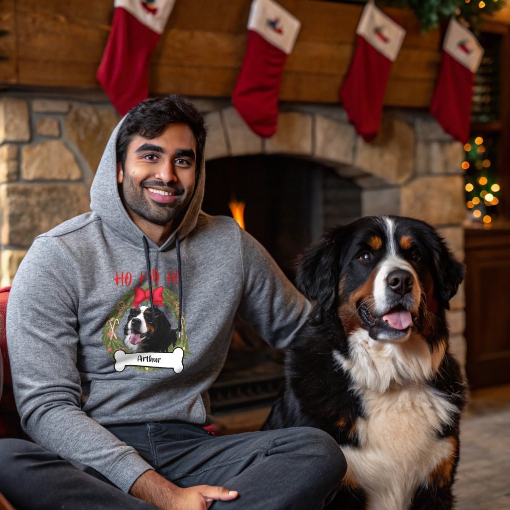 Ho Ho Ho! Your Dog's Personalized Christmas Hoodie with Custom Photo_Doggo Mojo_Hoodies_2