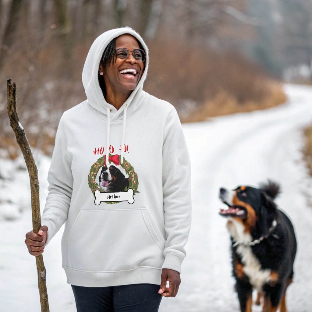 Ho Ho Ho! Your Dog's Personalized Christmas Hoodie with Custom Photo_Doggo Mojo_Hoodies_3