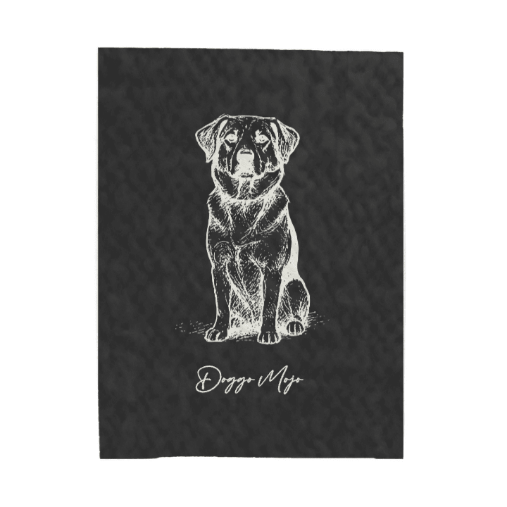 Modern Sketch Artist's Edition Velveteen Blanket | Mojo Original Dog Art_Doggo Mojo_Blankets_13
