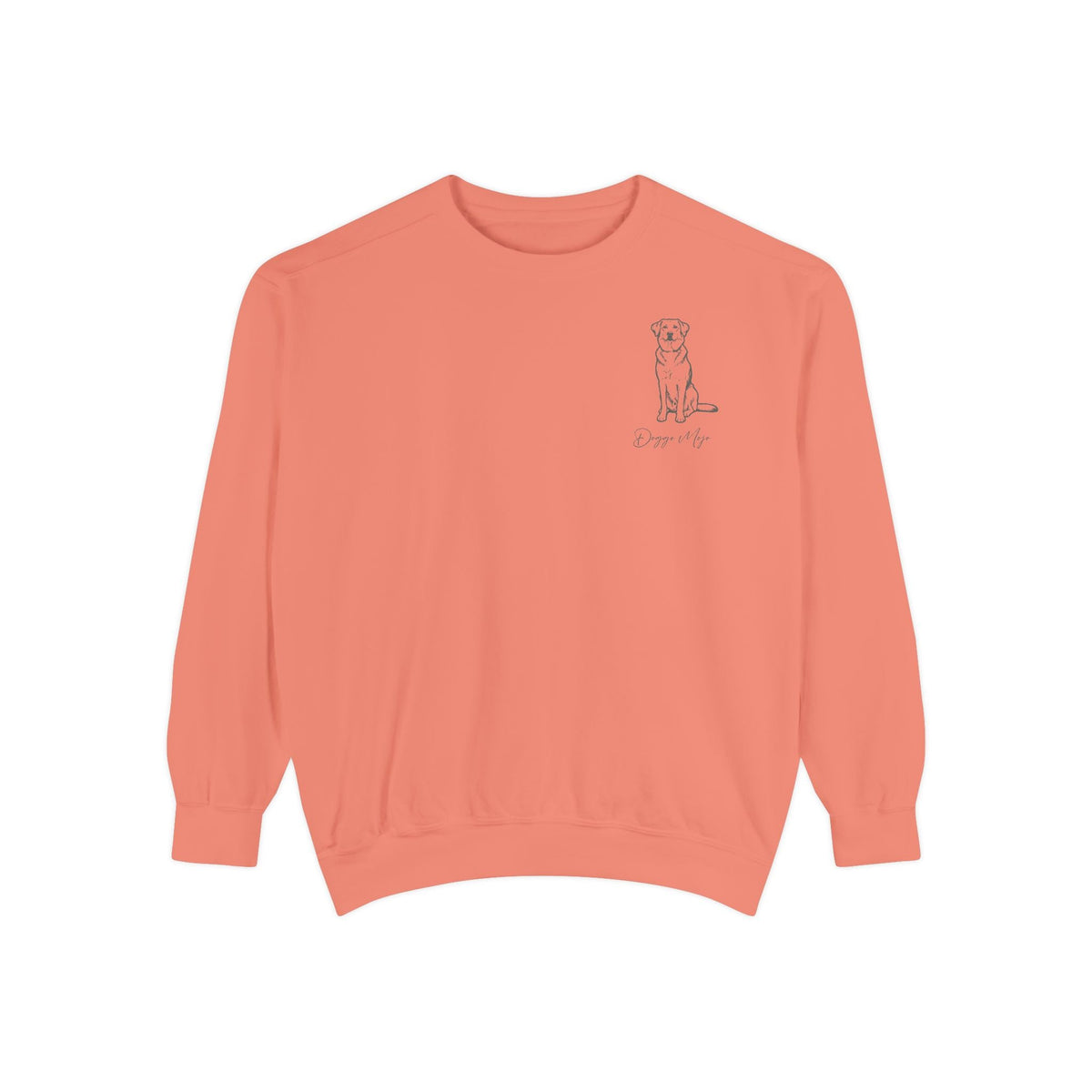 Mojo Original Sweatshirt | Minimalist Dog Sketch Comfort Colors Crewneck_Doggo Mojo_Sweatshirt_7