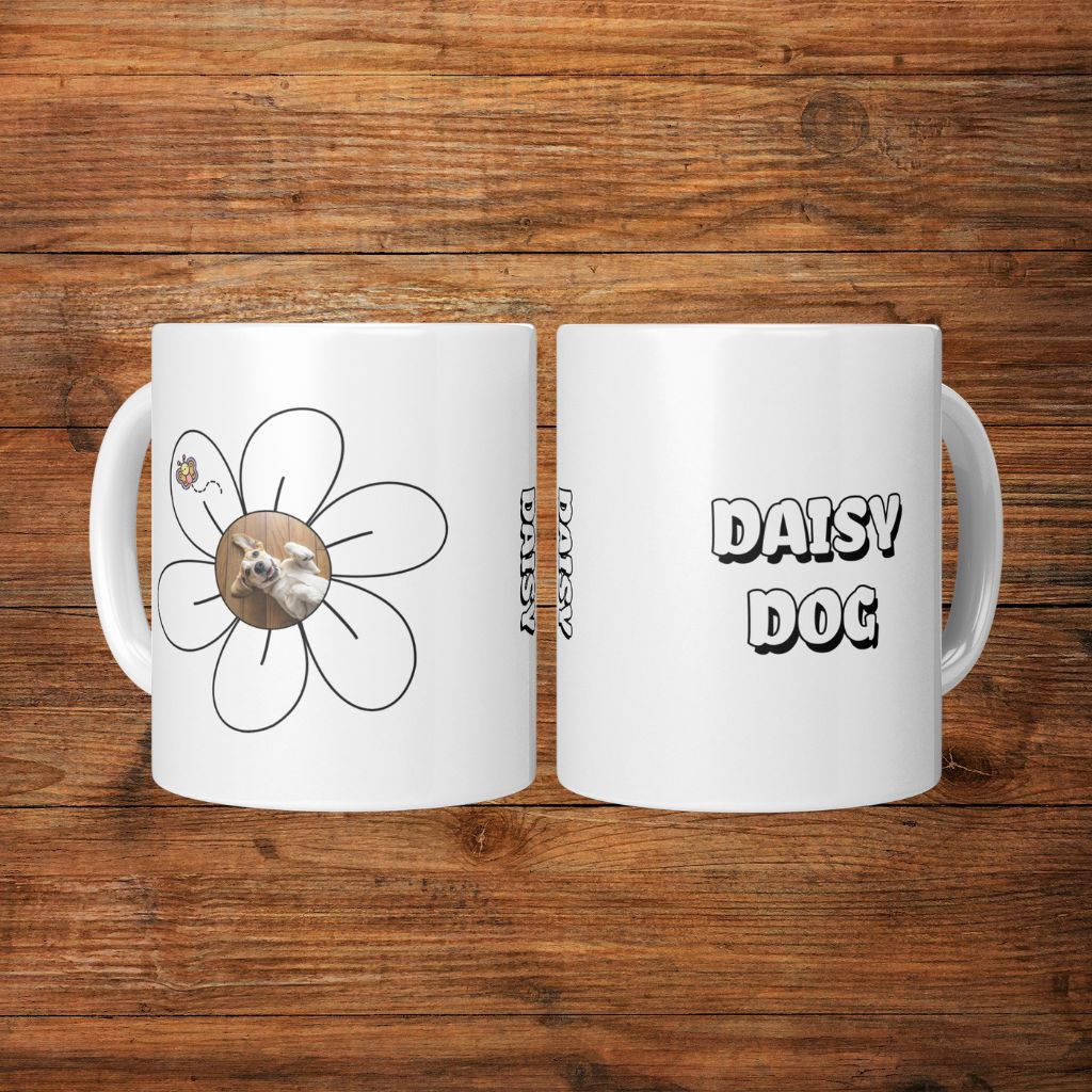 Personalized 11oz Ceramic Mug: Daisy Dog with Your Dog's Photo & Name_Doggo Mojo_Ceramic Mugs_7