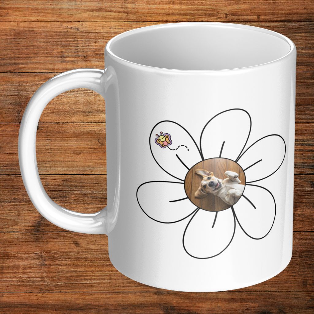 Personalized 11oz Ceramic Mug: Daisy Dog with Your Dog's Photo & Name_Doggo Mojo_Ceramic Mugs_8