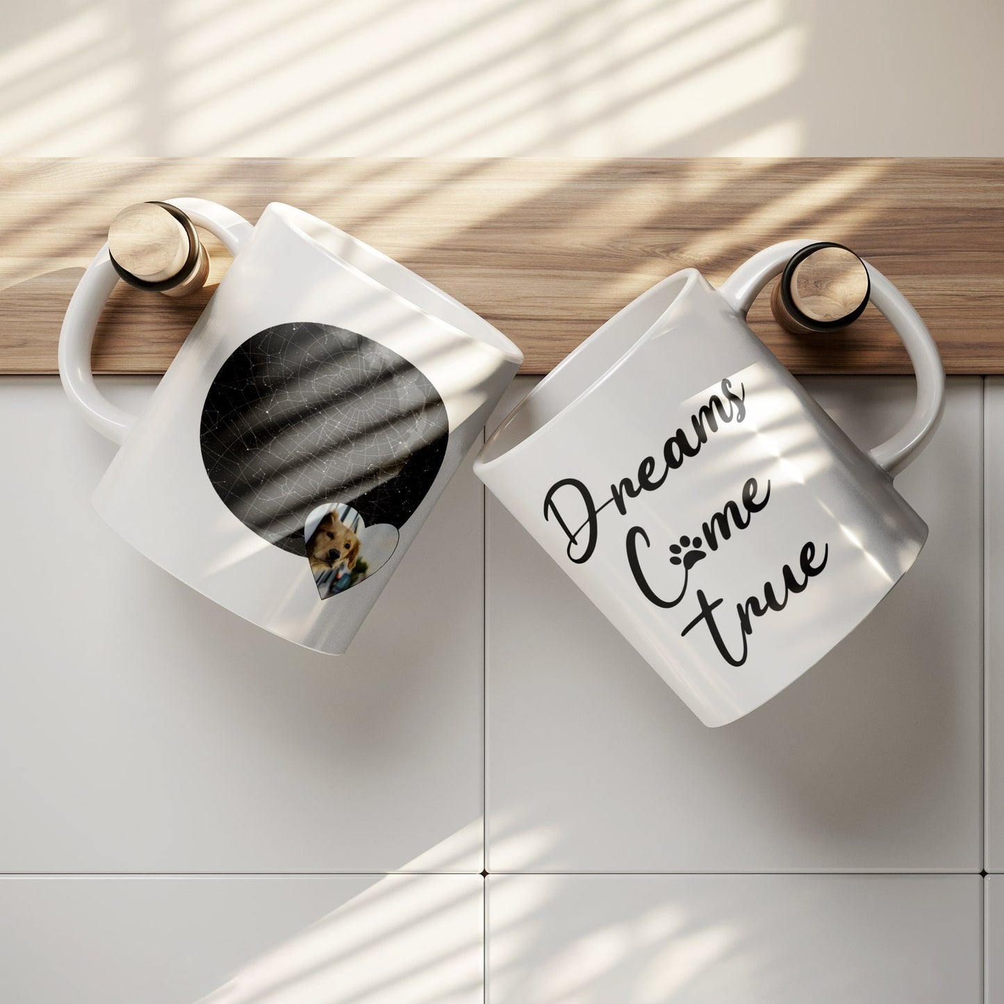 Personalized 11oz Ceramic Mug: Gotcha Day Dreams with Your Dog's Photo & Name_Doggo Mojo_Ceramic Mugs_2