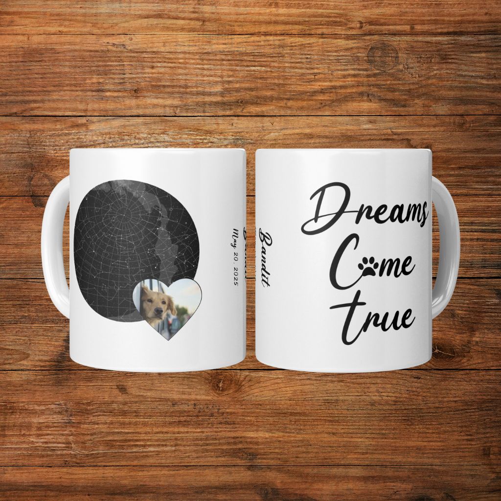 Personalized 11oz Ceramic Mug: Gotcha Day Dreams with Your Dog's Photo & Name_Doggo Mojo_Ceramic Mugs_10