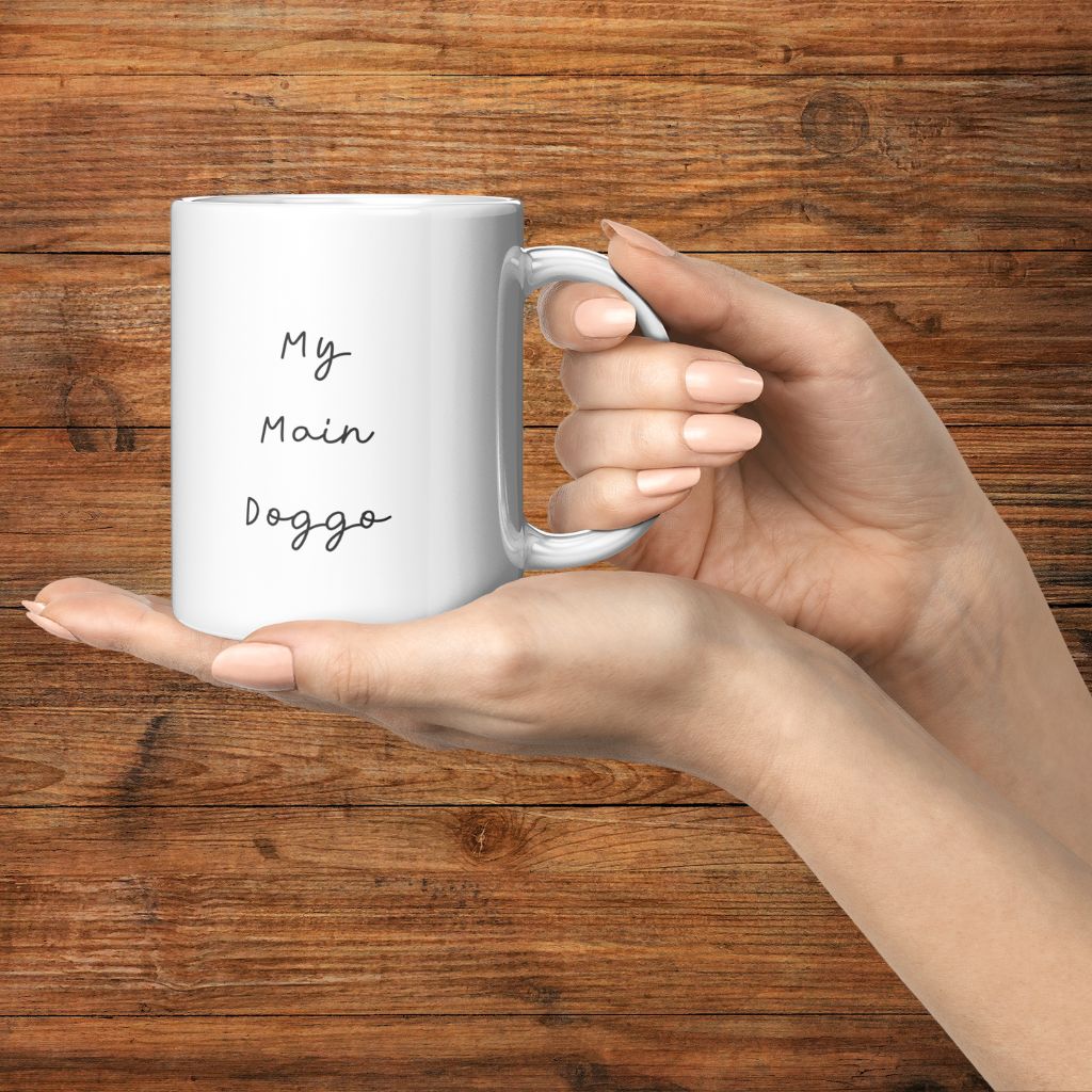 Personalized 11oz Ceramic Mug: My Main Doggo with Your Dog's Photo & Name_Doggo Mojo_Ceramic Mugs_6