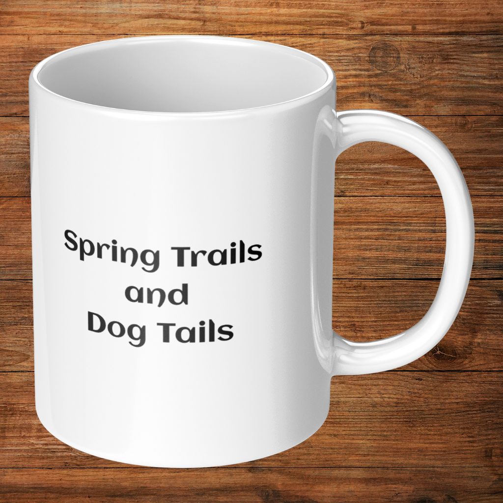 Personalized 11oz Ceramic Mug: Spring Trails and Dog Tails with Your Dog's Photo & Name_Doggo Mojo_Ceramic Mugs_10