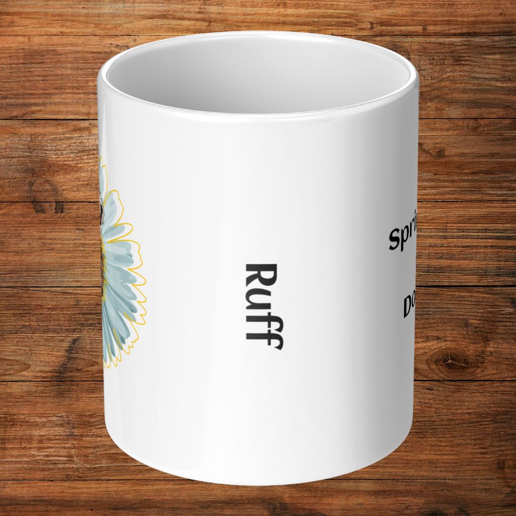 Personalized 11oz Ceramic Mug: Spring Trails and Dog Tails with Your Dog's Photo & Name_Doggo Mojo_Ceramic Mugs_9