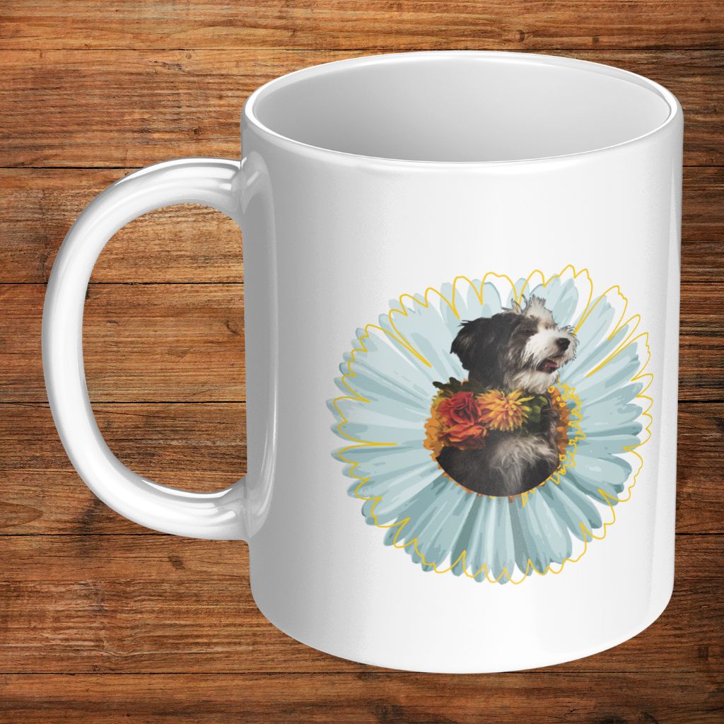 Personalized 11oz Ceramic Mug: Spring Trails and Dog Tails with Your Dog's Photo & Name_Doggo Mojo_Ceramic Mugs_8