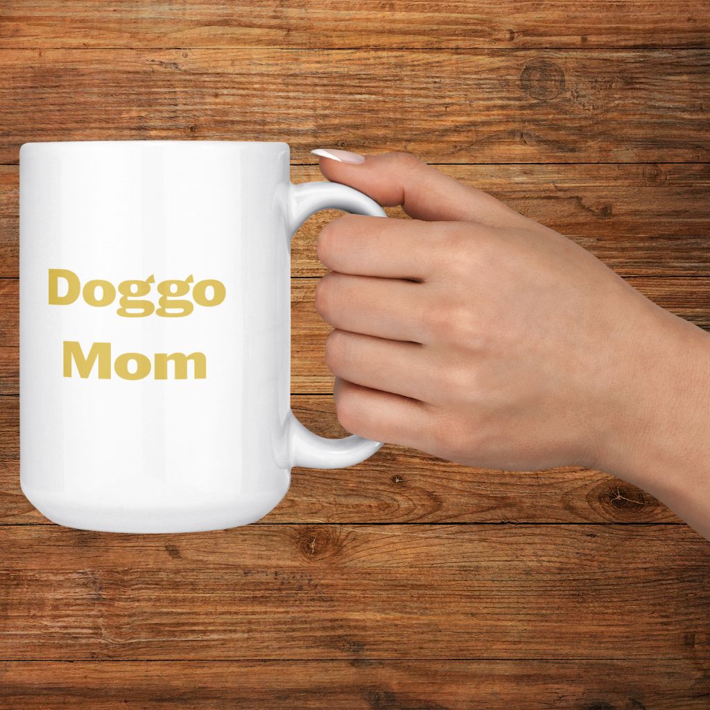 Personalized 15oz Ceramic Mug: Dog Mom Paw Print with Your Dog's Photo & Name_Doggo Mojo_Ceramic Mugs_5