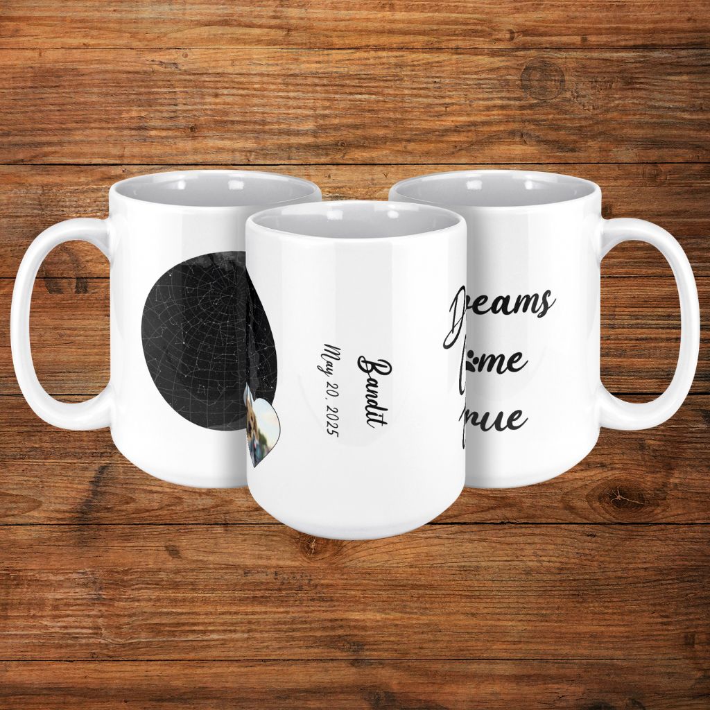 Personalized 15oz Ceramic Mug: Gotcha Day Dreams with Your Dog's Photo & Name_Doggo Mojo_Ceramic Mugs_11