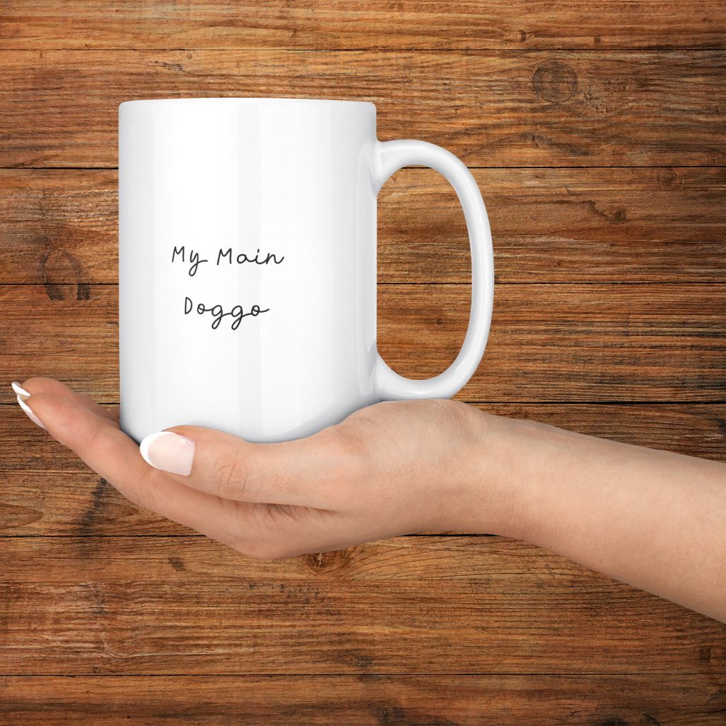 Personalized 15oz Ceramic Mug: My Main Doggo with Your Dog's Photo & Name_Doggo Mojo_Ceramic Mugs_6