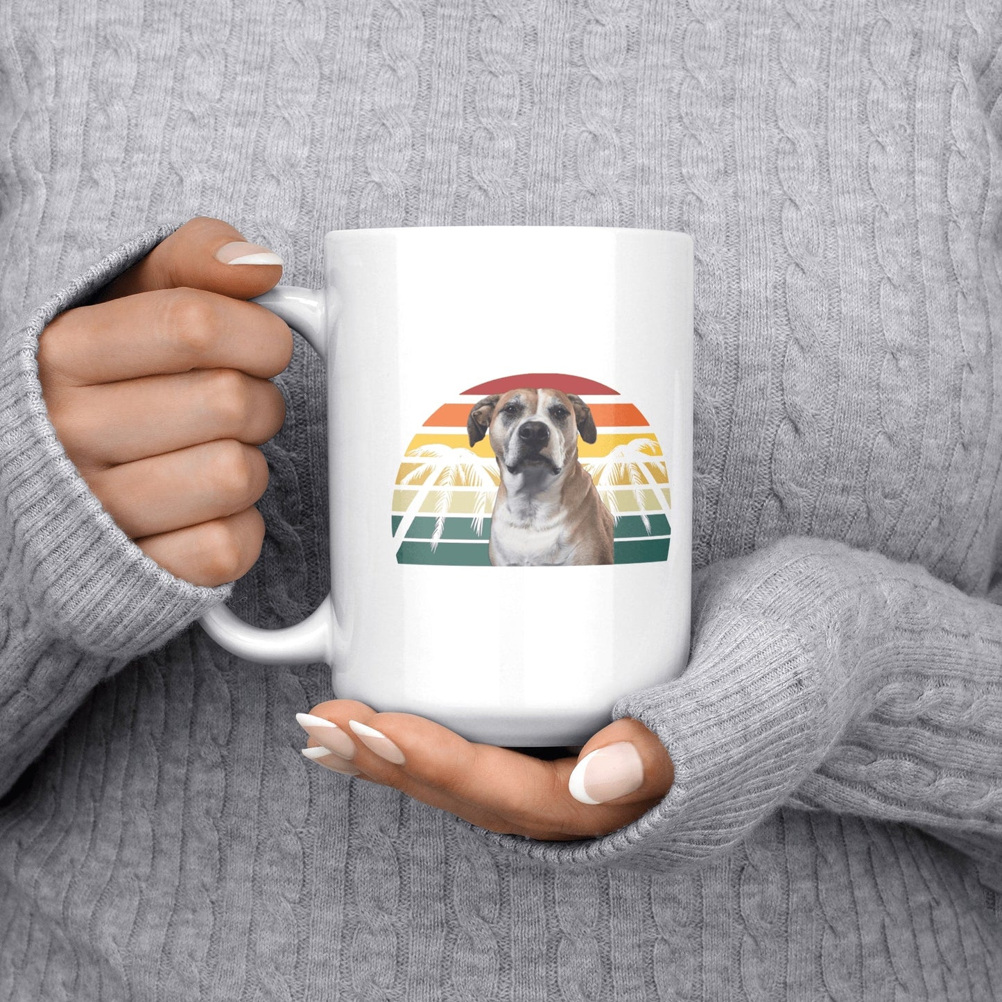 Personalized 15oz Ceramic Mug: My Ride or Die with Your Dog's Photo & Name_Doggo Mojo_Ceramic Mugs_1
