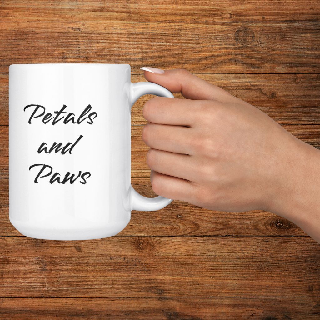 Personalized 15oz Ceramic Mug: Petals and Paws with Your Dog's Photo & Name_Doggo Mojo_Ceramic Mugs_5