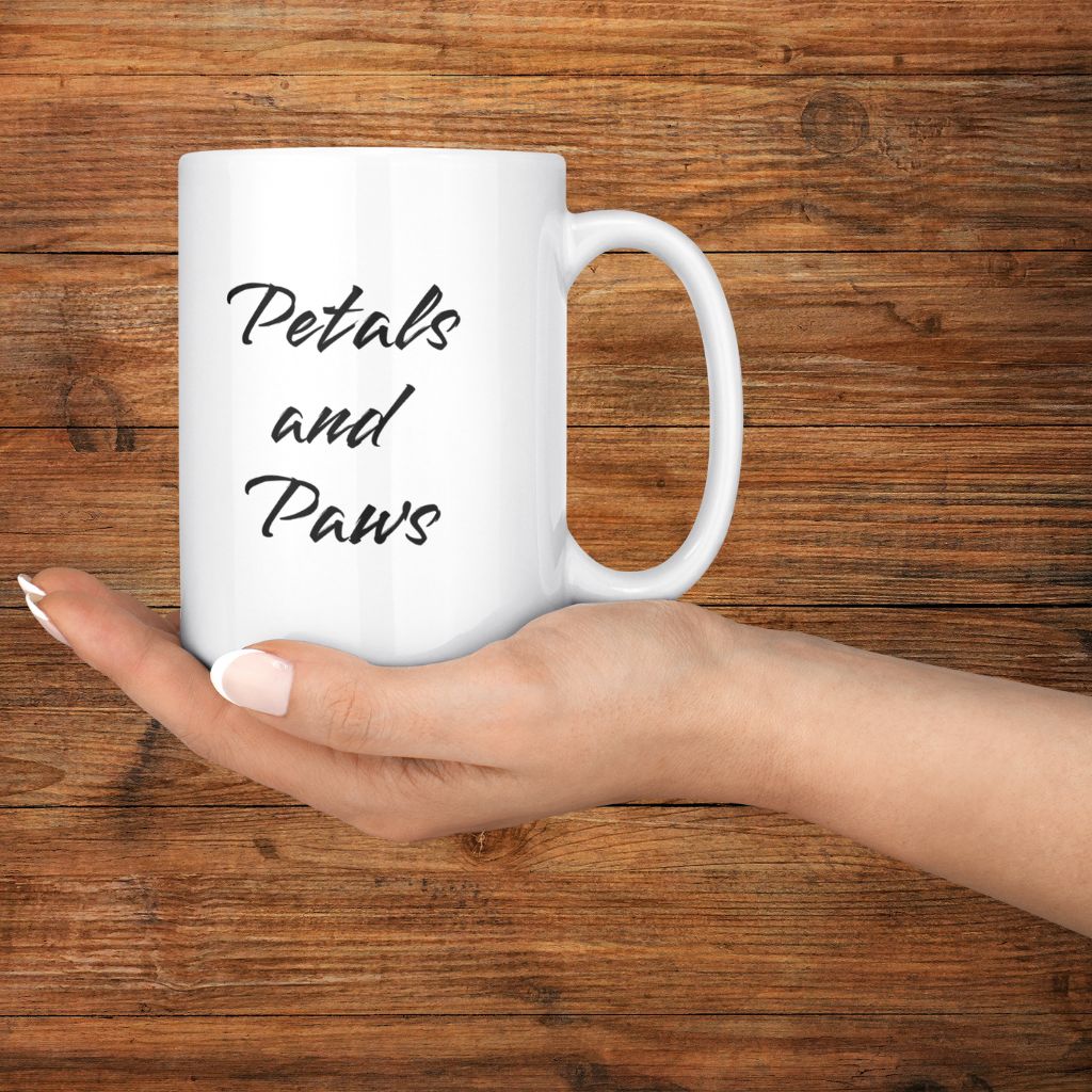 Personalized 15oz Ceramic Mug: Petals and Paws with Your Dog's Photo & Name_Doggo Mojo_Ceramic Mugs_6