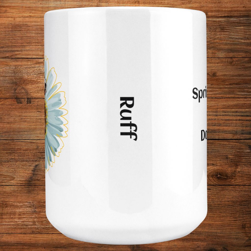 Personalized 15oz Ceramic Mug: Spring Trails and Dog Tails with Your Dog's Photo & Name_Doggo Mojo_Ceramic Mugs_9