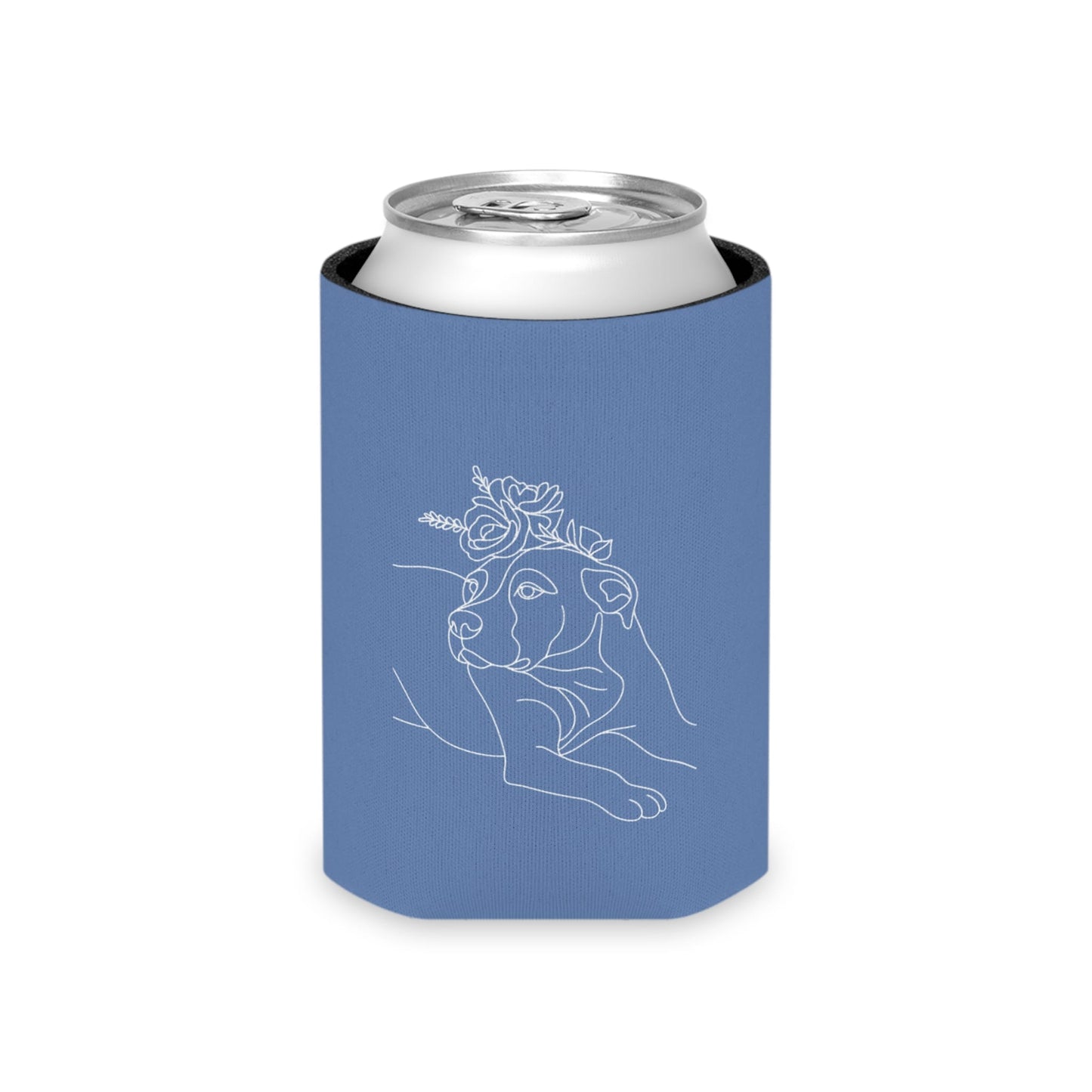 Personalized Can Cooler: Minimal Line Art with Your Dog's Photo & Name_Doggo Mojo_Drink Sleeves_3