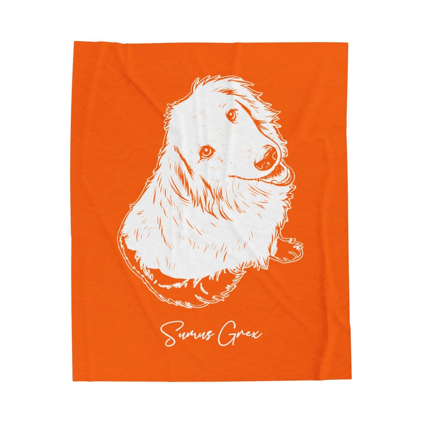 Personalized Central Dog Velveteen Blanket | Modern Sketch Photo Upload_Doggo Mojo_Velveteen Blankets_7