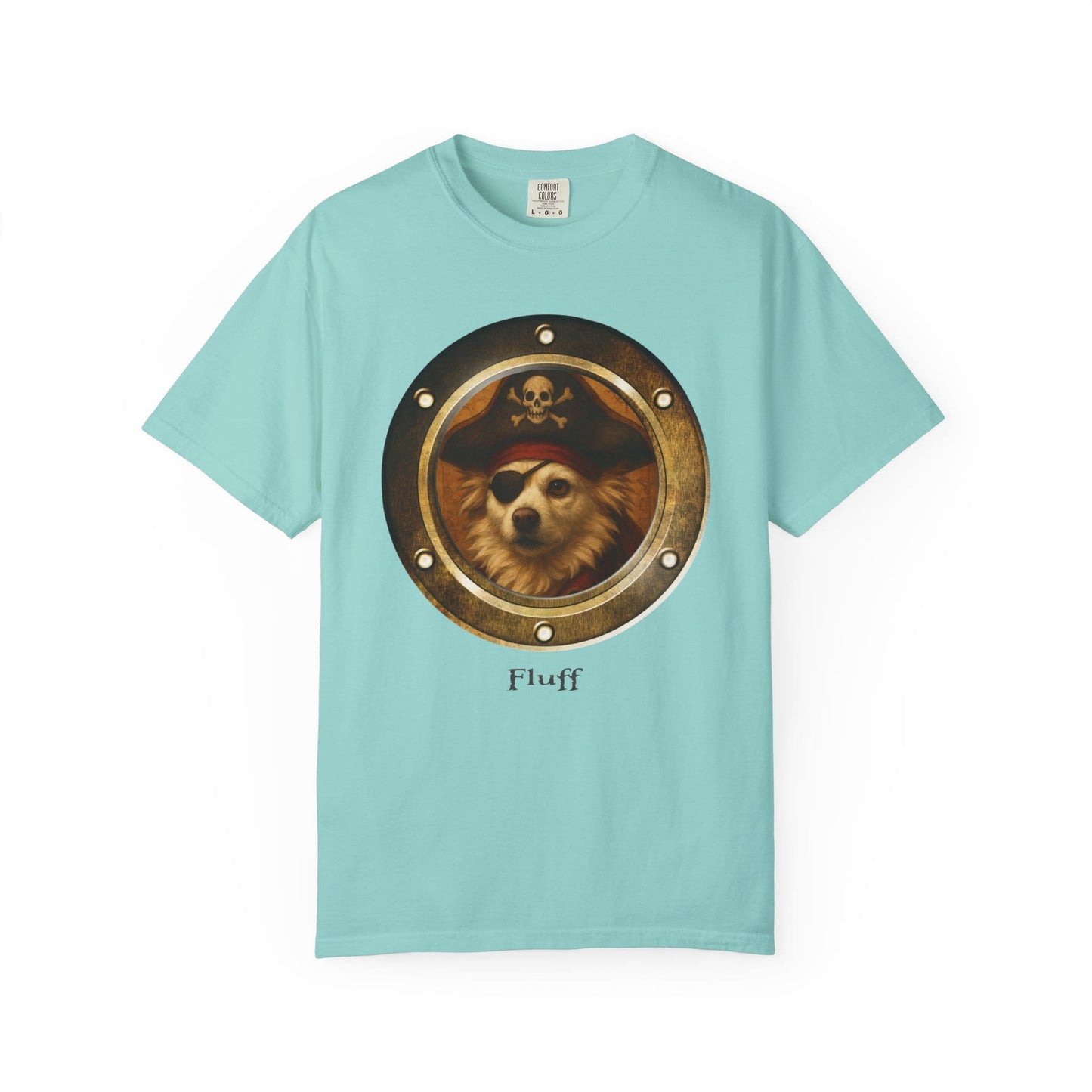 Personalized Comfort Colors T-Shirt | Pirate Pup Design with Your Dog's Photo & Name_Doggo Mojo_T-shirts_11