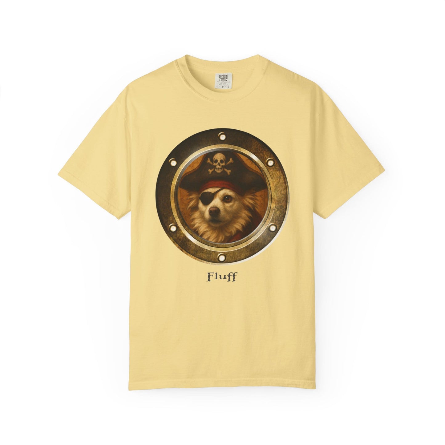 Personalized Comfort Colors T-Shirt | Pirate Pup Design with Your Dog's Photo & Name_Doggo Mojo_T-shirts_10