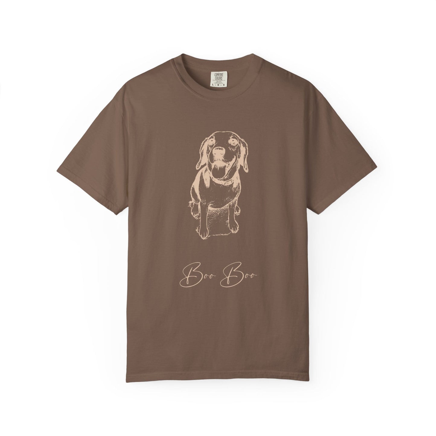Personalized Comfort Colors Tee | Custom Dog Sketch & Dog's Name_Doggo Mojo_T-shirts_20