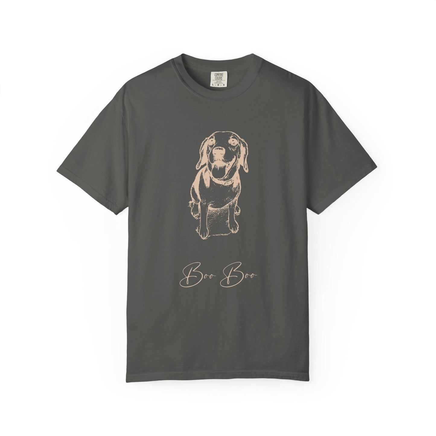 Personalized Comfort Colors Tee | Custom Dog Sketch & Dog's Name_Doggo Mojo_T-shirts_19