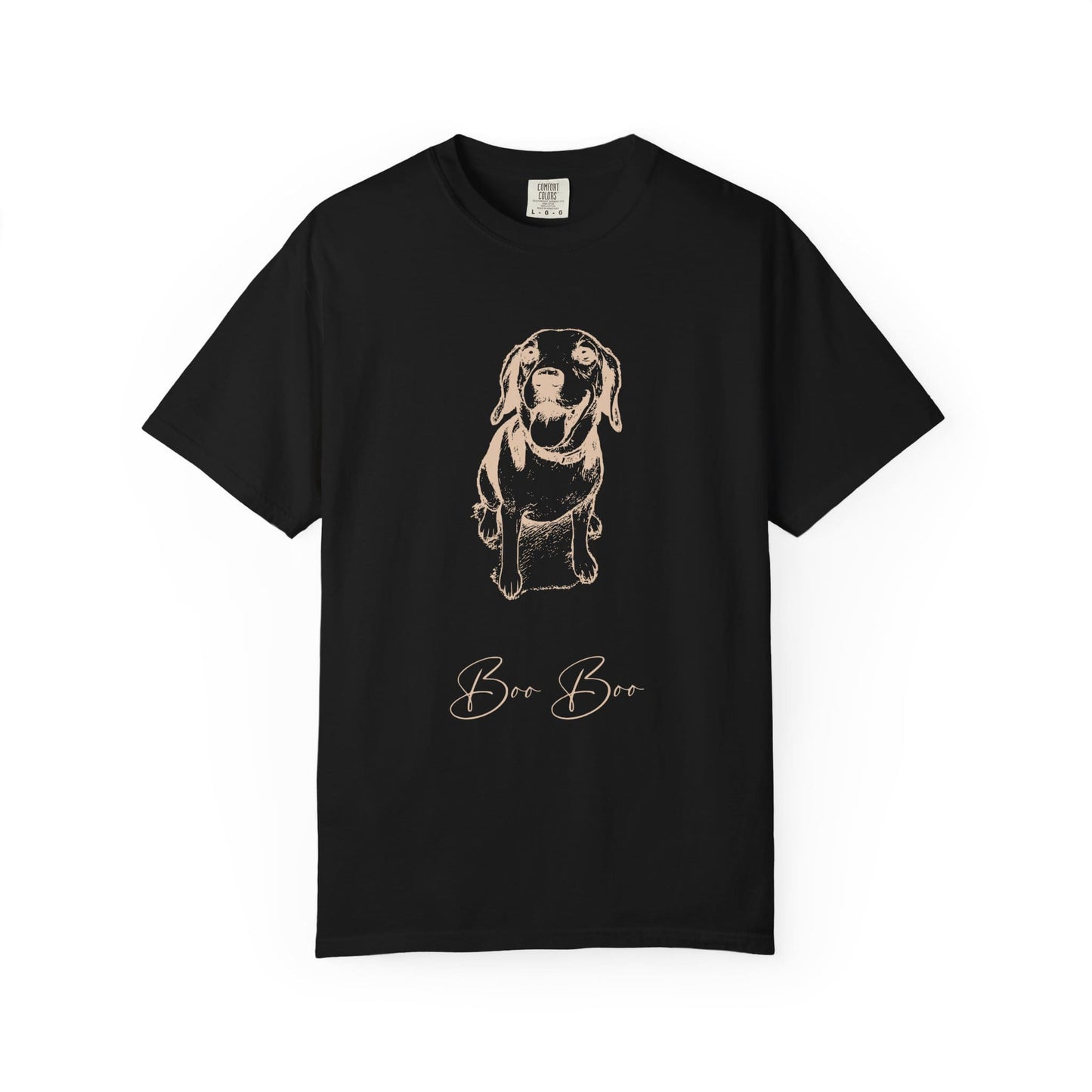 Personalized Comfort Colors Tee | Custom Dog Sketch & Dog's Name_Doggo Mojo_T-shirts_22