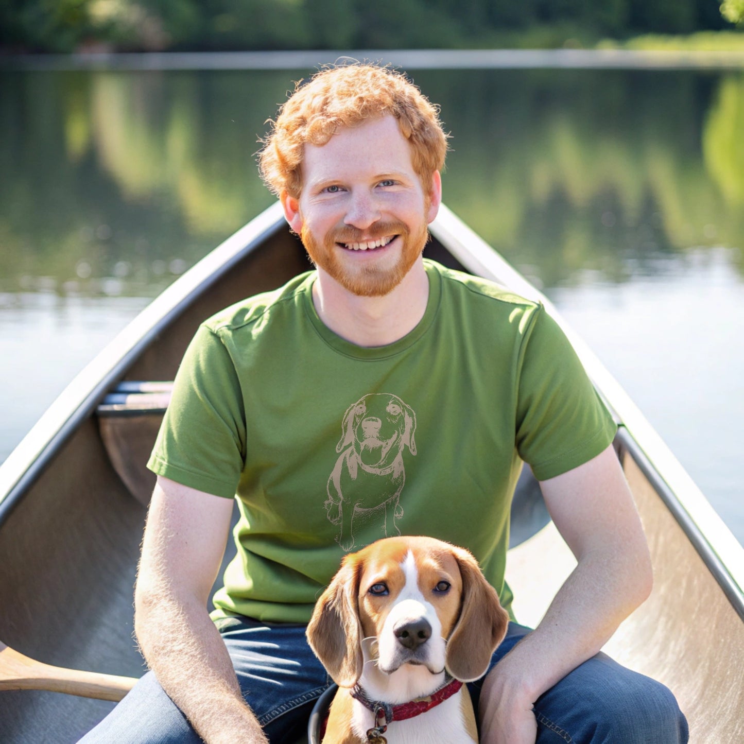 Personalized Comfort Colors Tee | Custom Dog Sketch & Dog's Name_Doggo Mojo_T-shirts_5