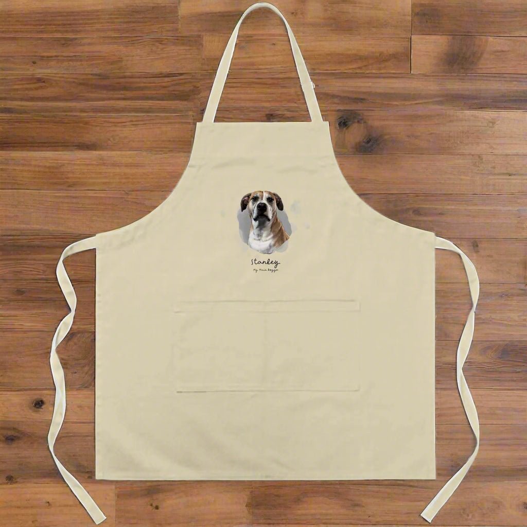 Personalized Cotton Apron: My Main Doggo with Your Dog's Photo & Name_Doggo Mojo_Aprons_3