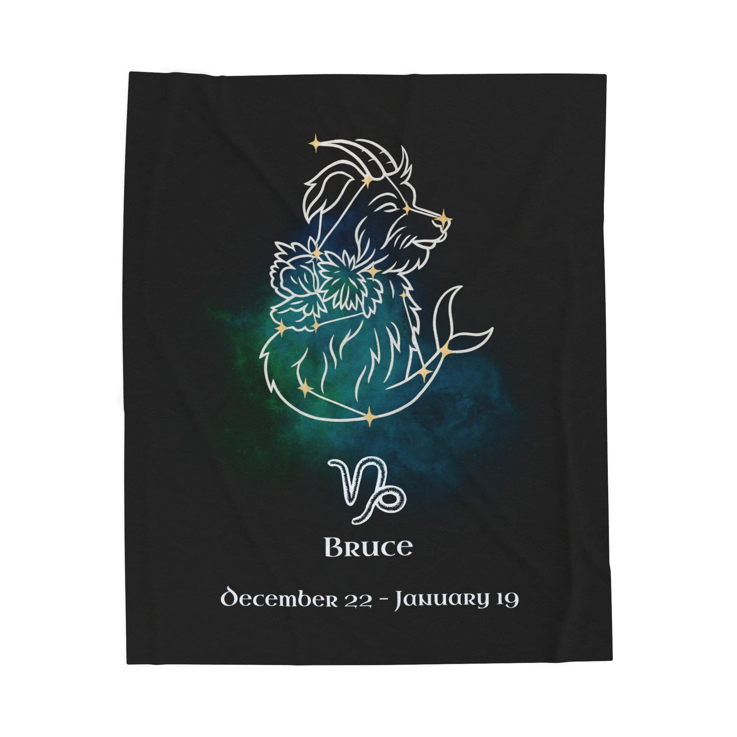 Personalized Dog Blanket | Capricorn Zodiac Design with Your Dog's Photo & Name_Doggo Mojo_Blankets_8