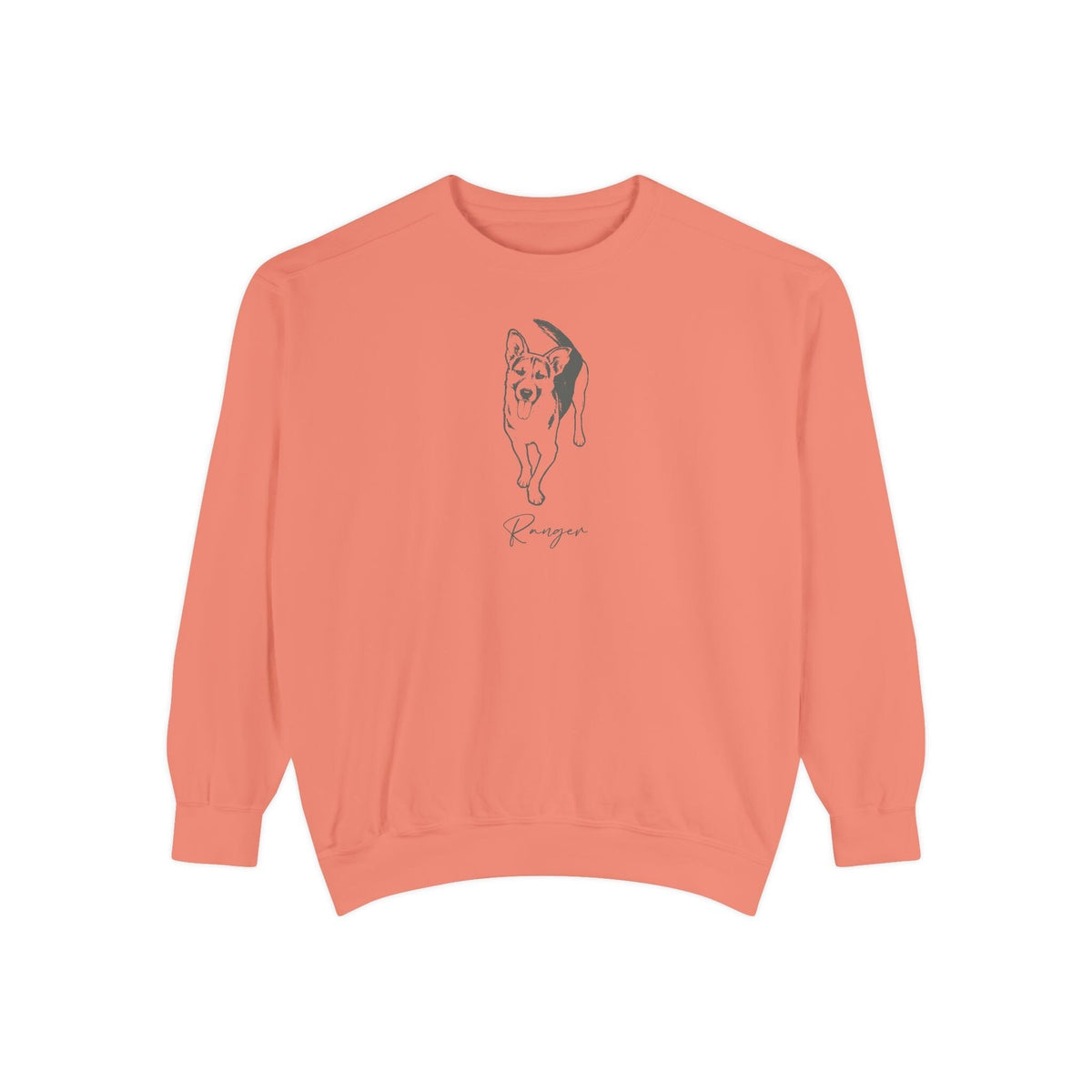 Personalized Heritage Dog Sweatshirt | Custom Pet Sketch Comfort Colors Crewneck_Doggo Mojo_Sweatshirt_9