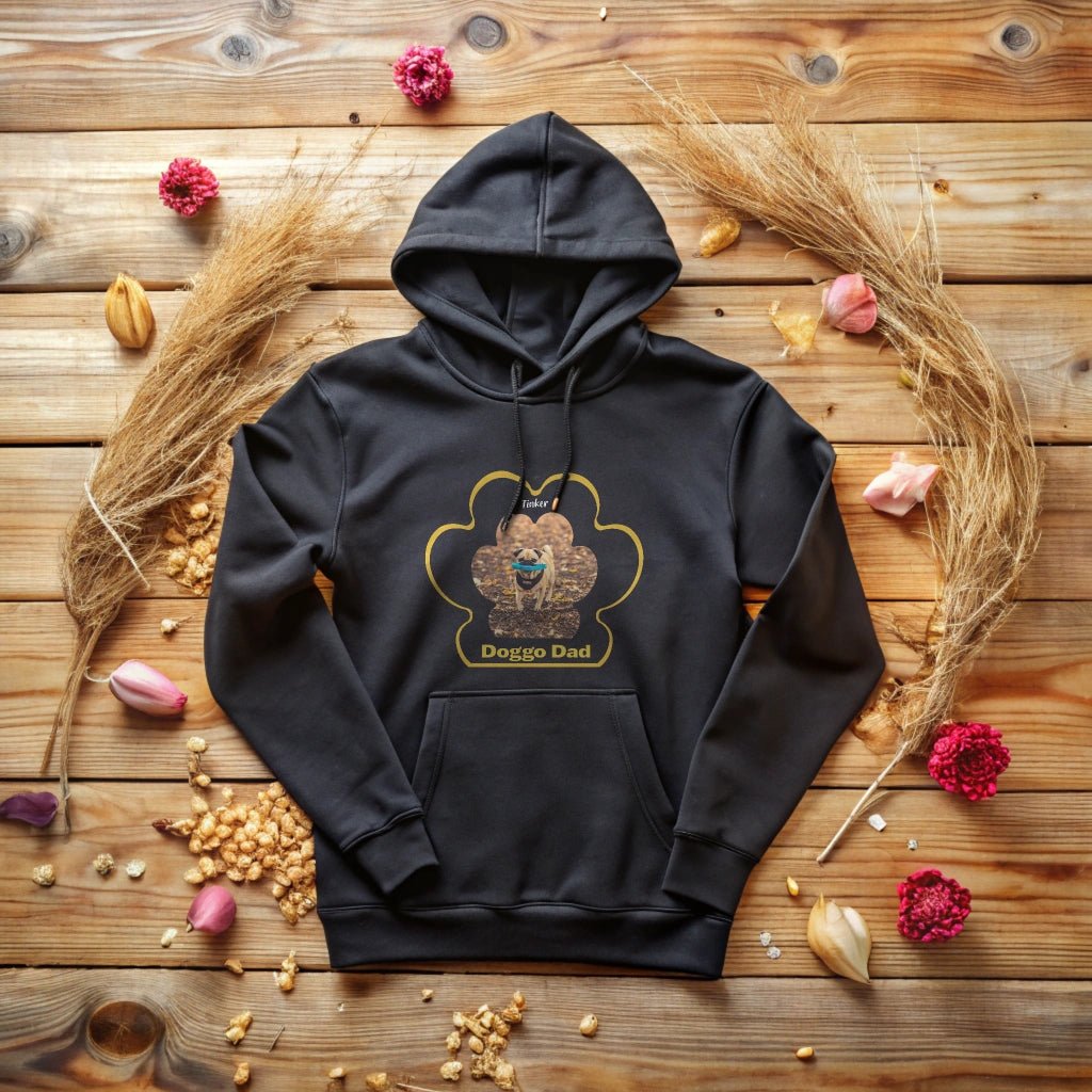 Personalized Hoodie: Dog Dad Paw Print with Your Dog's Photo & Name_Doggo Mojo_Hoodies_6