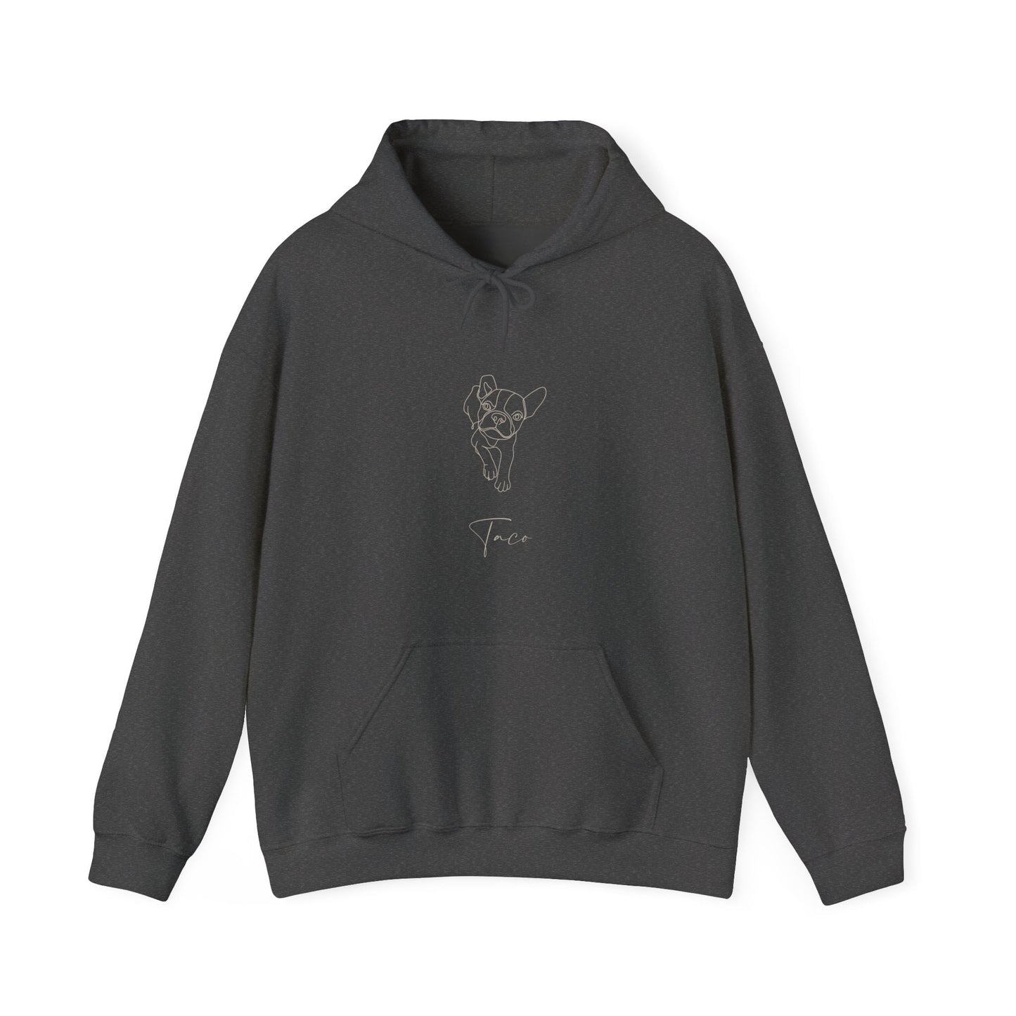 Personalized Hoodie: Minimal Line Art with Your Dog's Photo & Name_Doggo Mojo_Hoodies_9