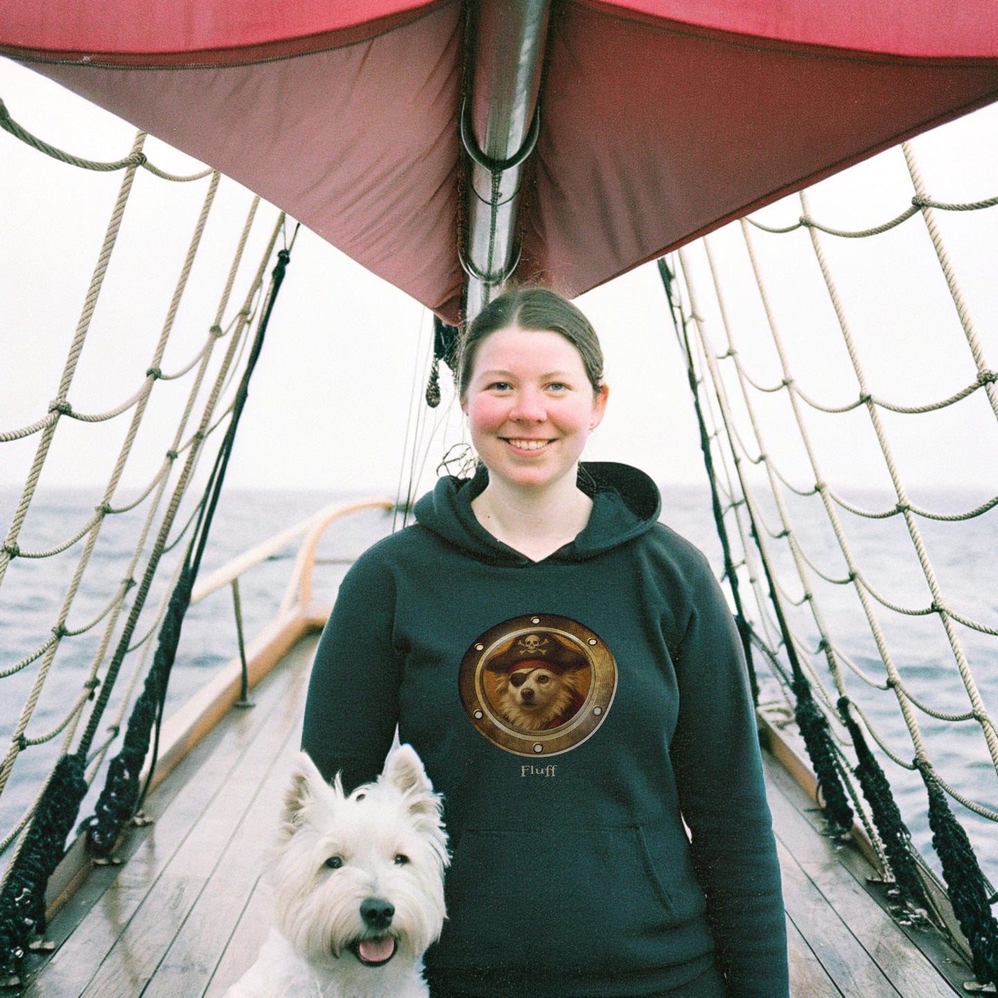 Personalized Hoodie | Pirate Pup Design with Your Dog's Photo & Name_Doggo Mojo_Hoodies_4