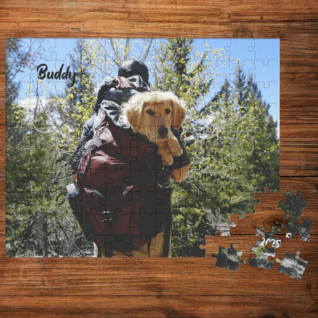 Personalized Jigsaw Puzzle: Rectangle (30 - 500pc) with Your Dog's Photo, Name & Year_Doggo Mojo_Puzzles_4