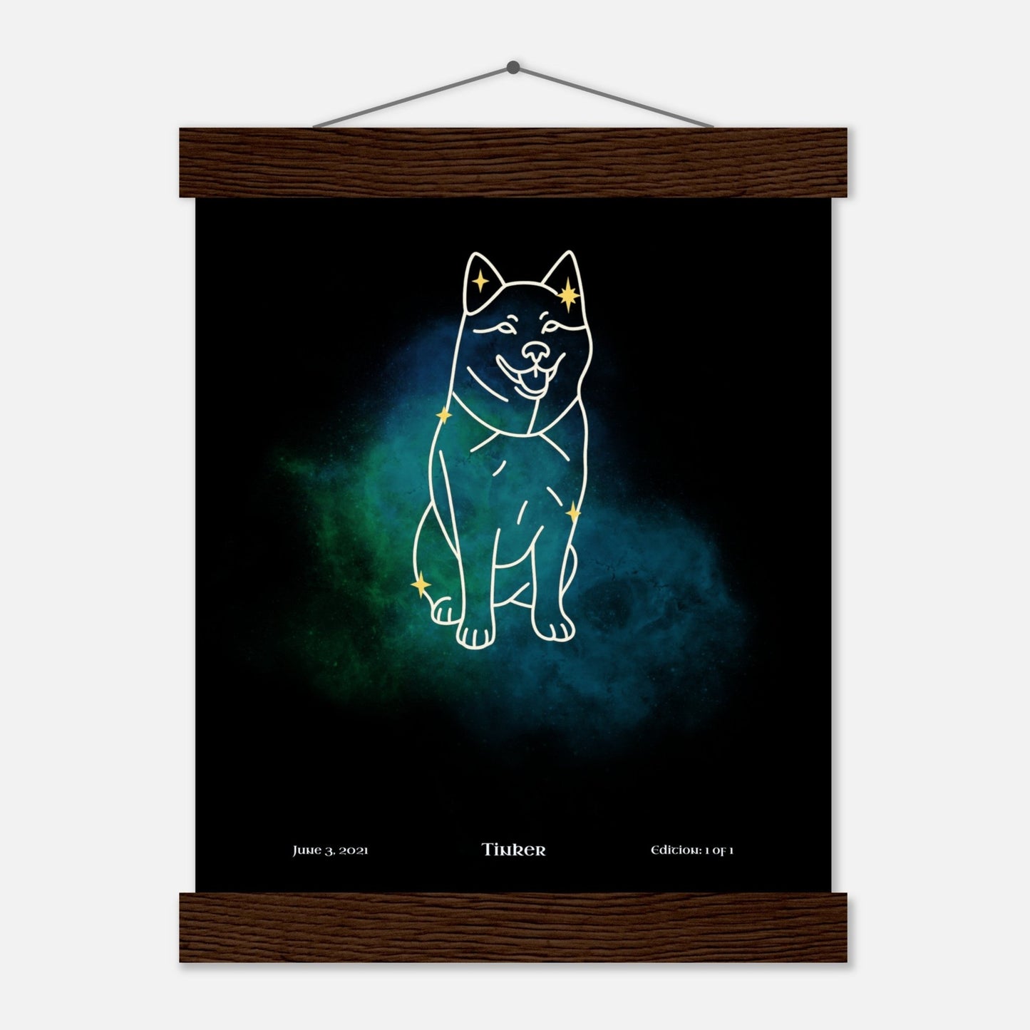 Personalized "Mini" Hanging Art Print | "Gotcha Day" Star Map with Your Dog's Photo & Name_Doggo Mojo_Prints_13