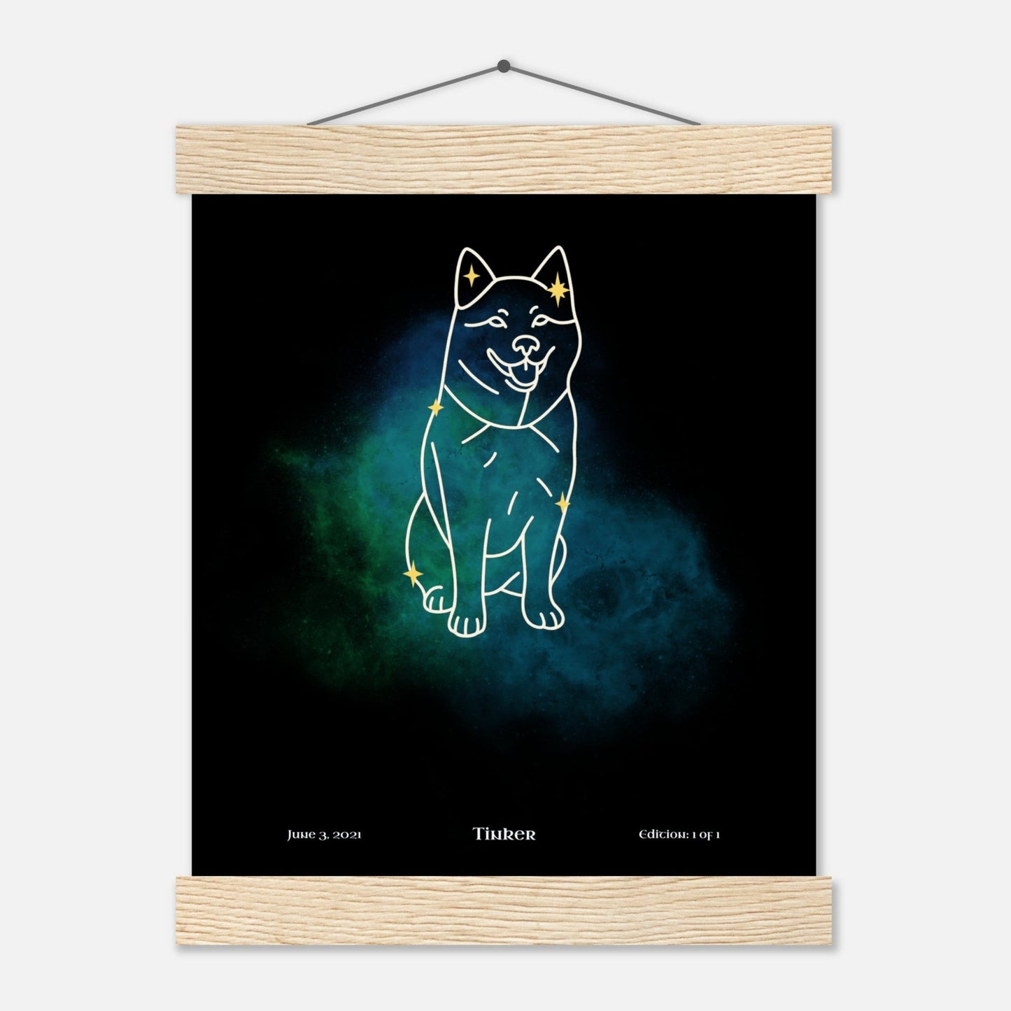 Personalized "Mini" Hanging Art Print | "Gotcha Day" Star Map with Your Dog's Photo & Name_Doggo Mojo_Prints_14