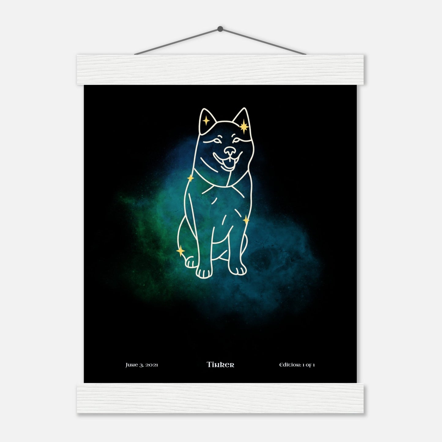 Personalized "Mini" Hanging Art Print | "Gotcha Day" Star Map with Your Dog's Photo & Name_Doggo Mojo_Prints_15