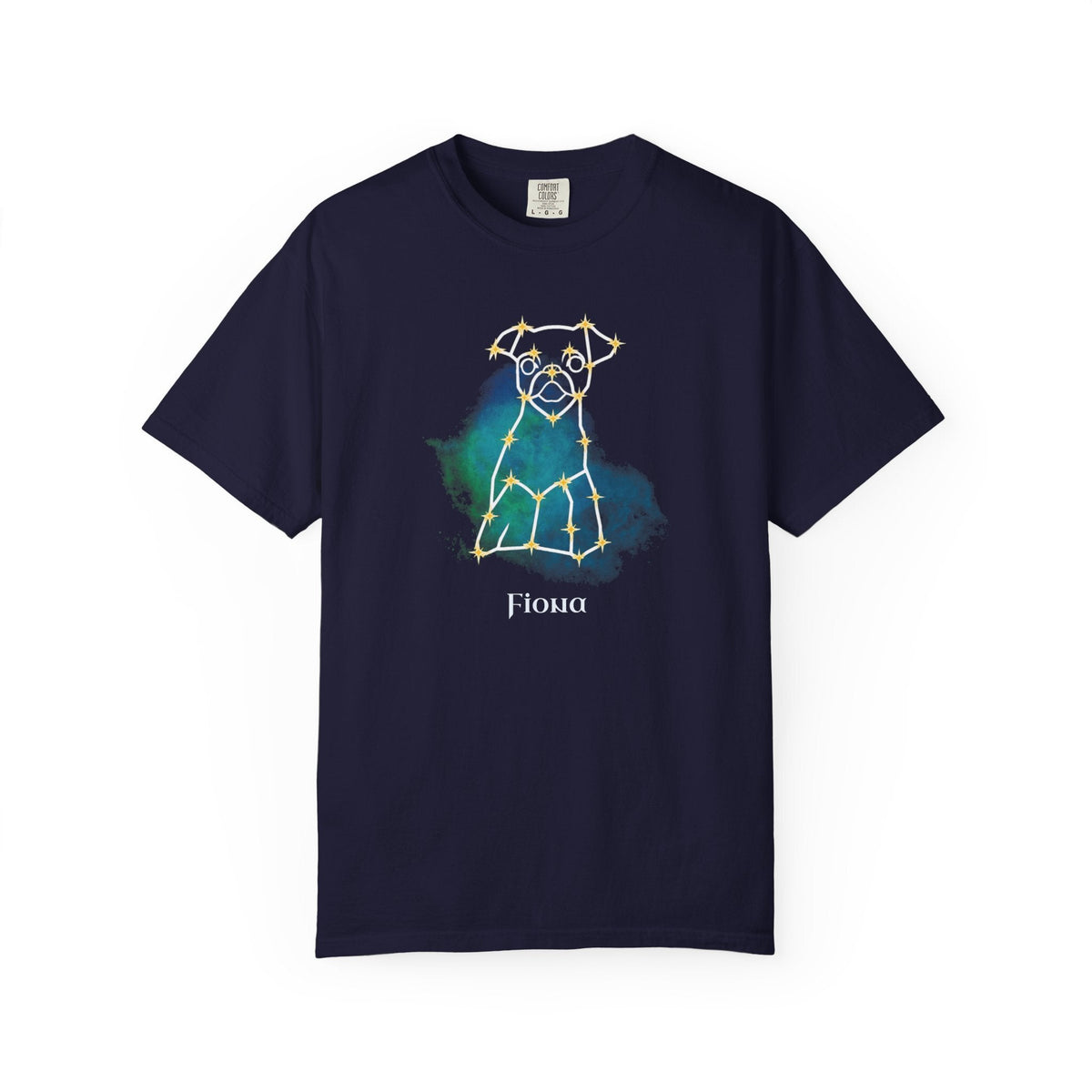 Personalized Mystic Dog T-Shirt | Celestial Line Art Comfort Colors Tee_Doggo Mojo_T-shirts_9
