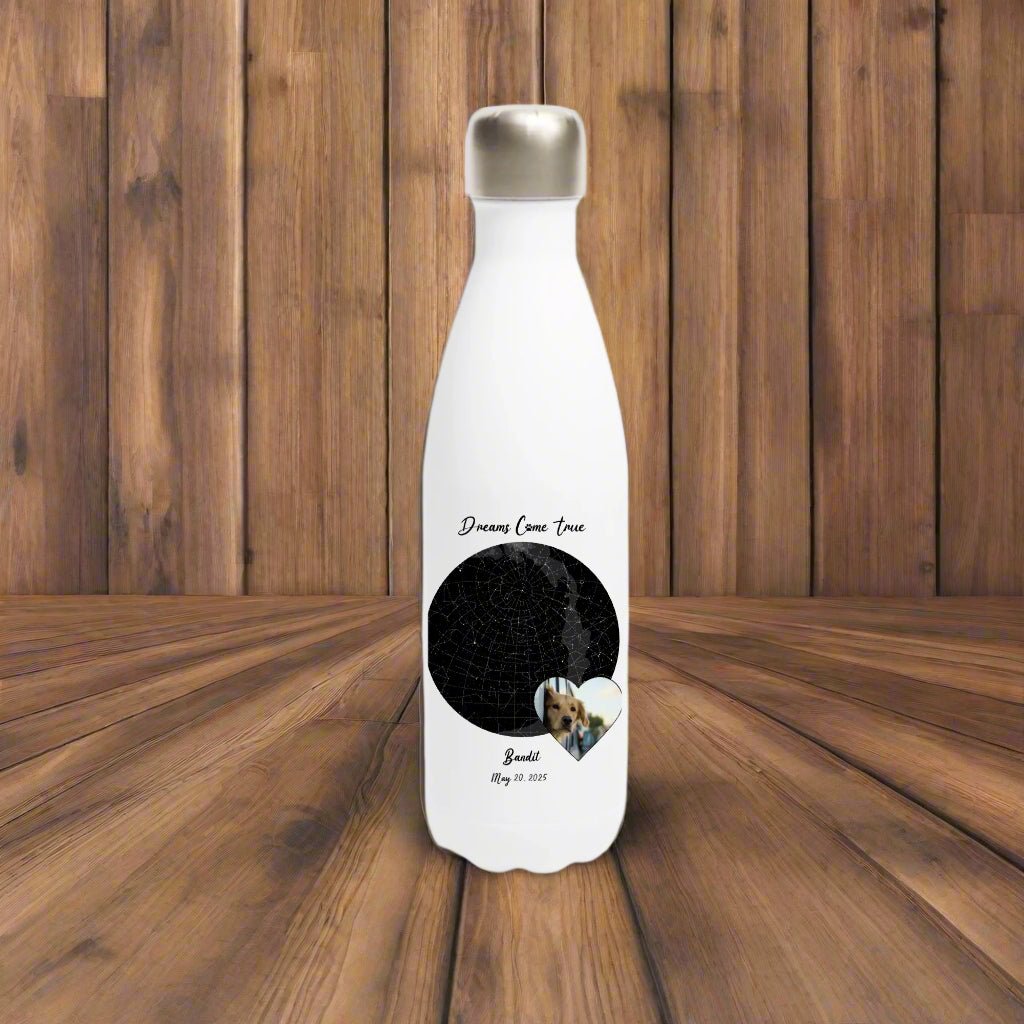 Personalized Stainless Steel Water Bottle: Gotcha Day Dreams with Your Dog's Photo & Name_Doggo Mojo_Water Bottles_4