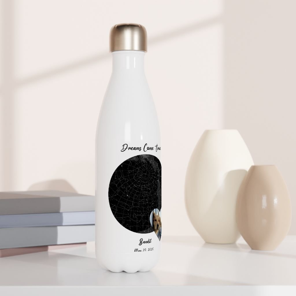 Personalized Stainless Steel Water Bottle: Gotcha Day Dreams with Your Dog's Photo & Name_Doggo Mojo_Water Bottles_2
