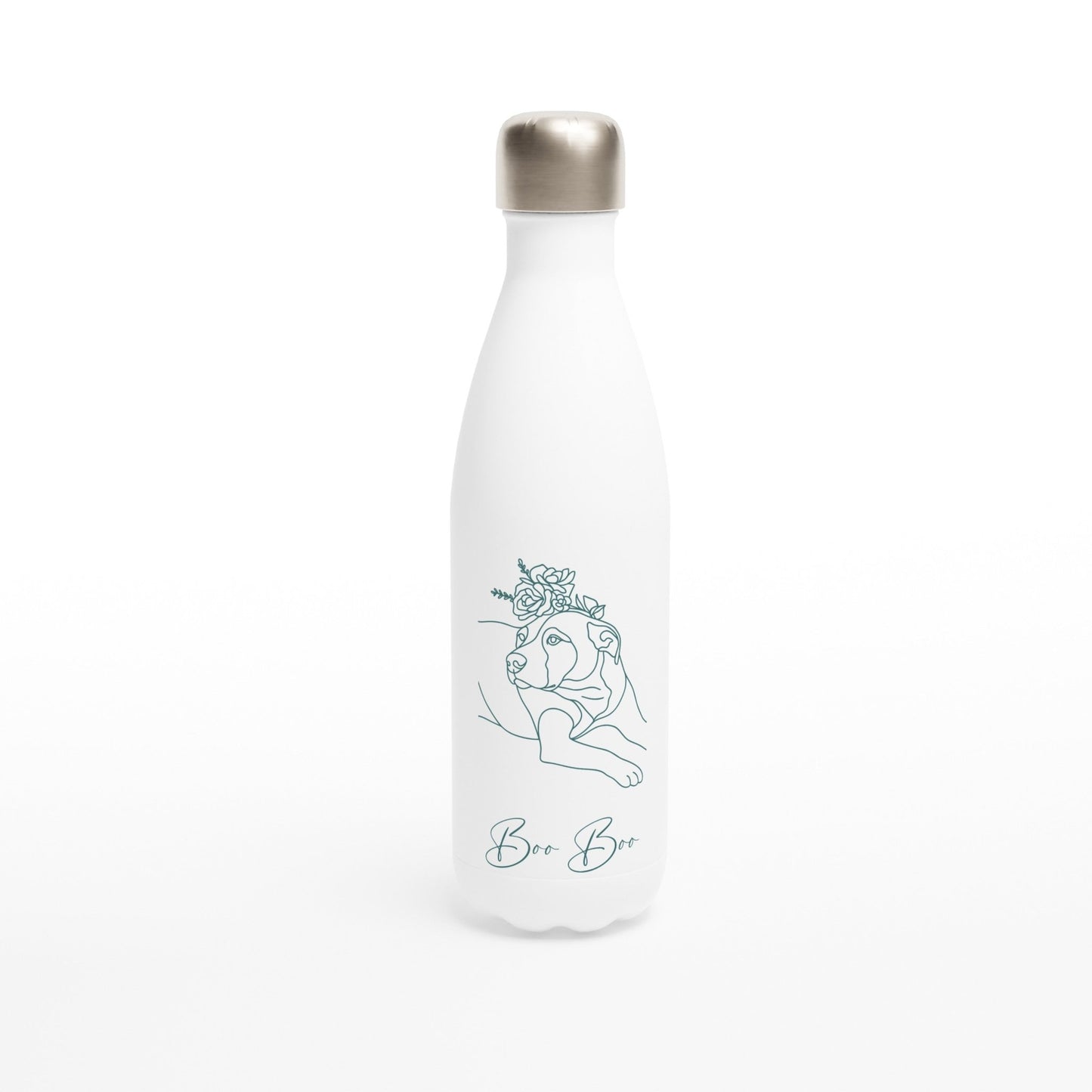 Personalized Stainless Steel Water Bottle: Minimal Line Art with Your Dog's Photo & Name_Doggo Mojo_Water Bottles_3