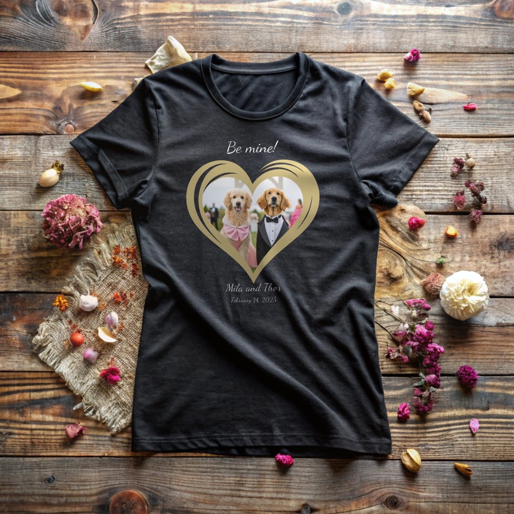 Personalized T-shirt: Custom Dog Heart with Your Dog's Photo & Name_Doggo Mojo_T-shirts_6