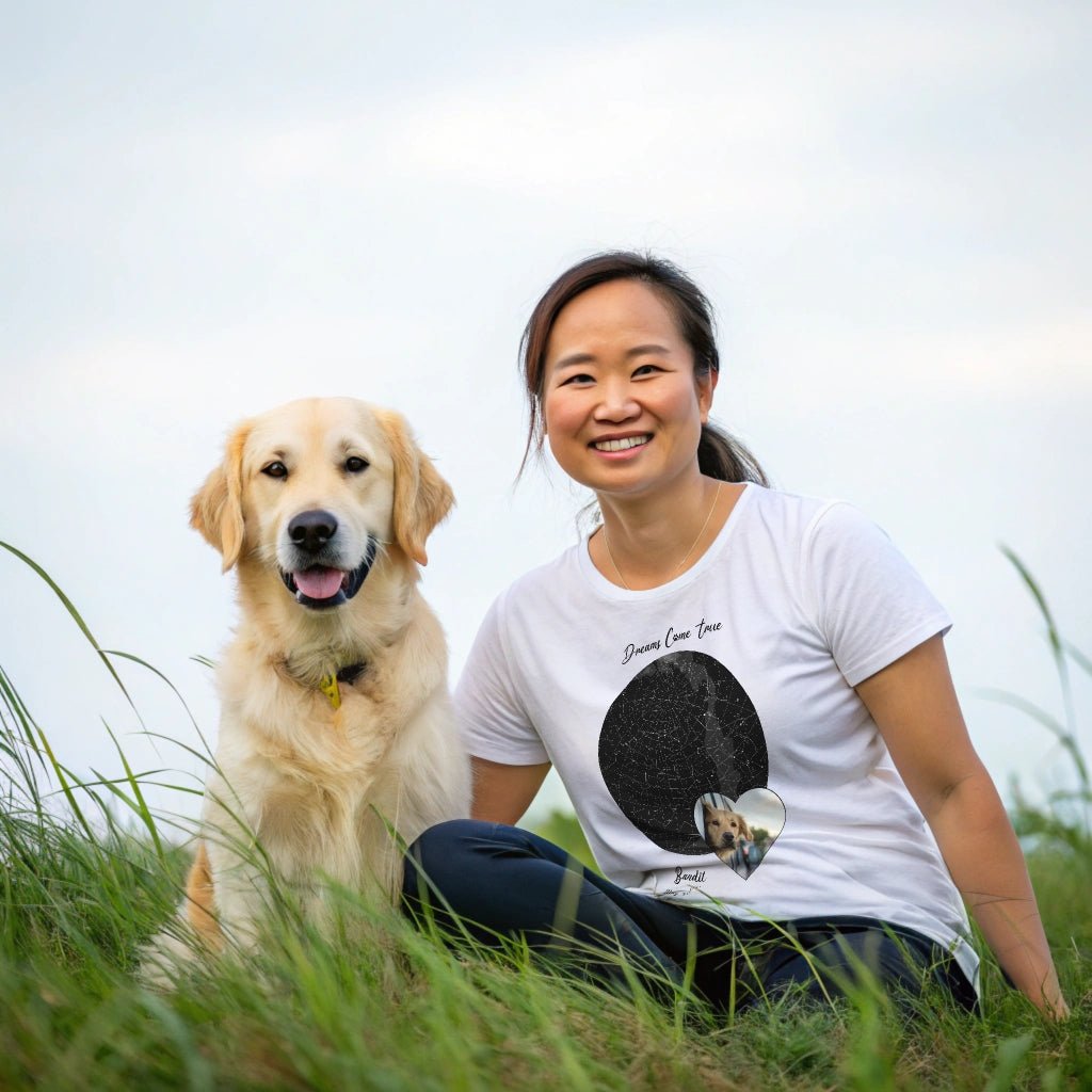 Personalized T-Shirt: Gotcha Day Dreams with Your Dog's Photo & Name_Doggo Mojo_T-shirts_1