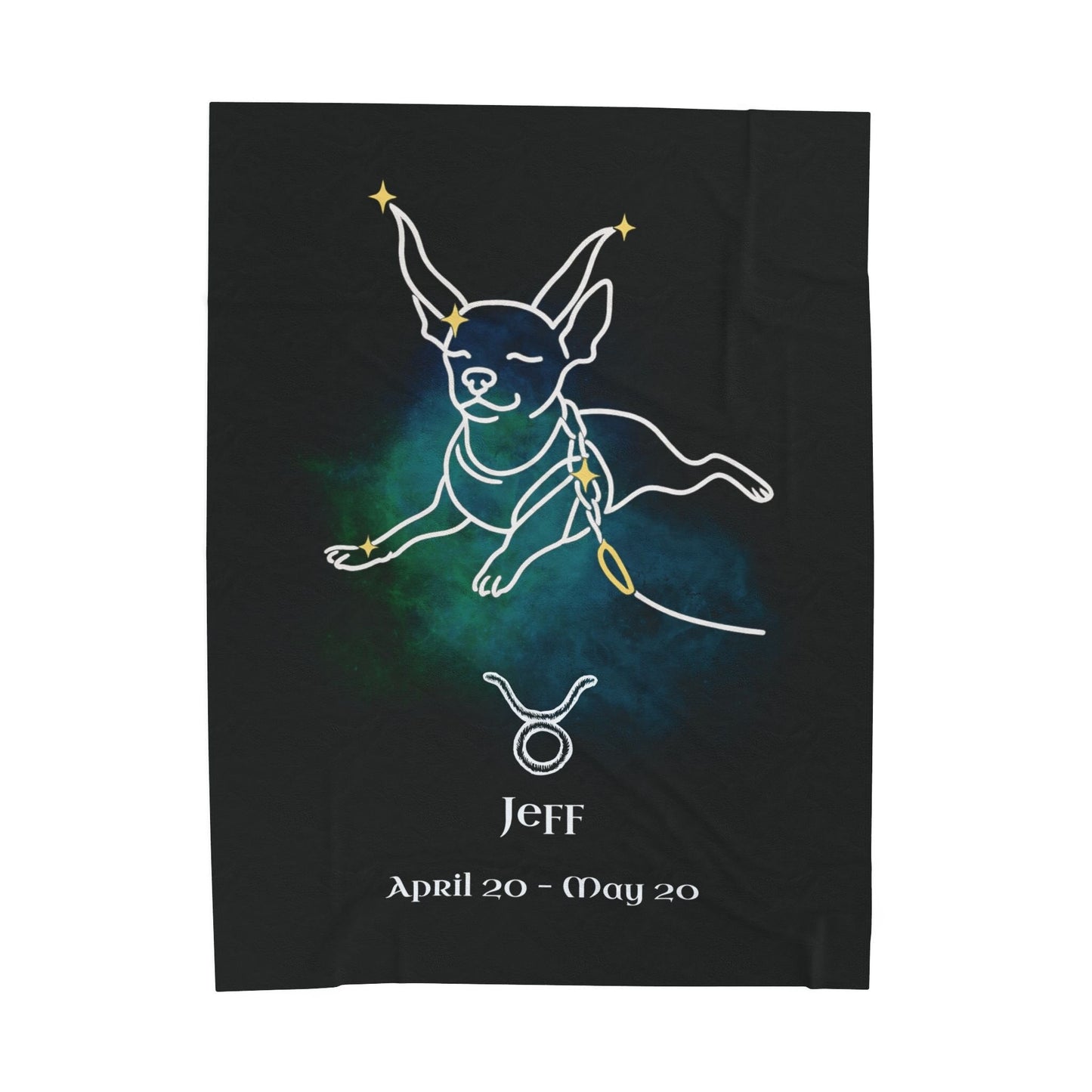 Personalized Taurus Dog Velveteen Blanket | Modern Sketch Photo Upload_Doggo Mojo_Blankets_10