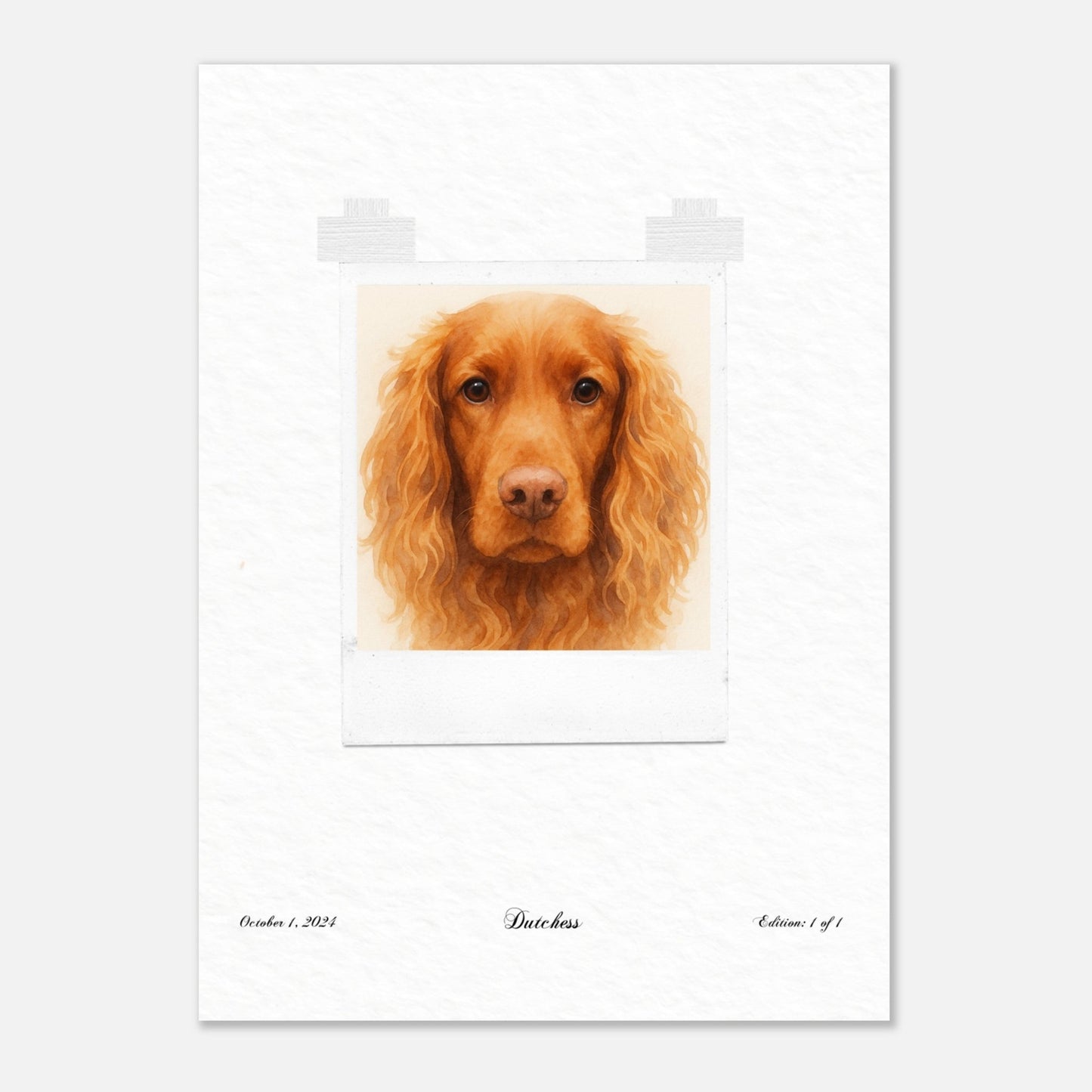 Personalized Unframed Art Print | Watercolor Polaroid with Your Dog's Photo & Name_Doggo Mojo_Frameless Print_8
